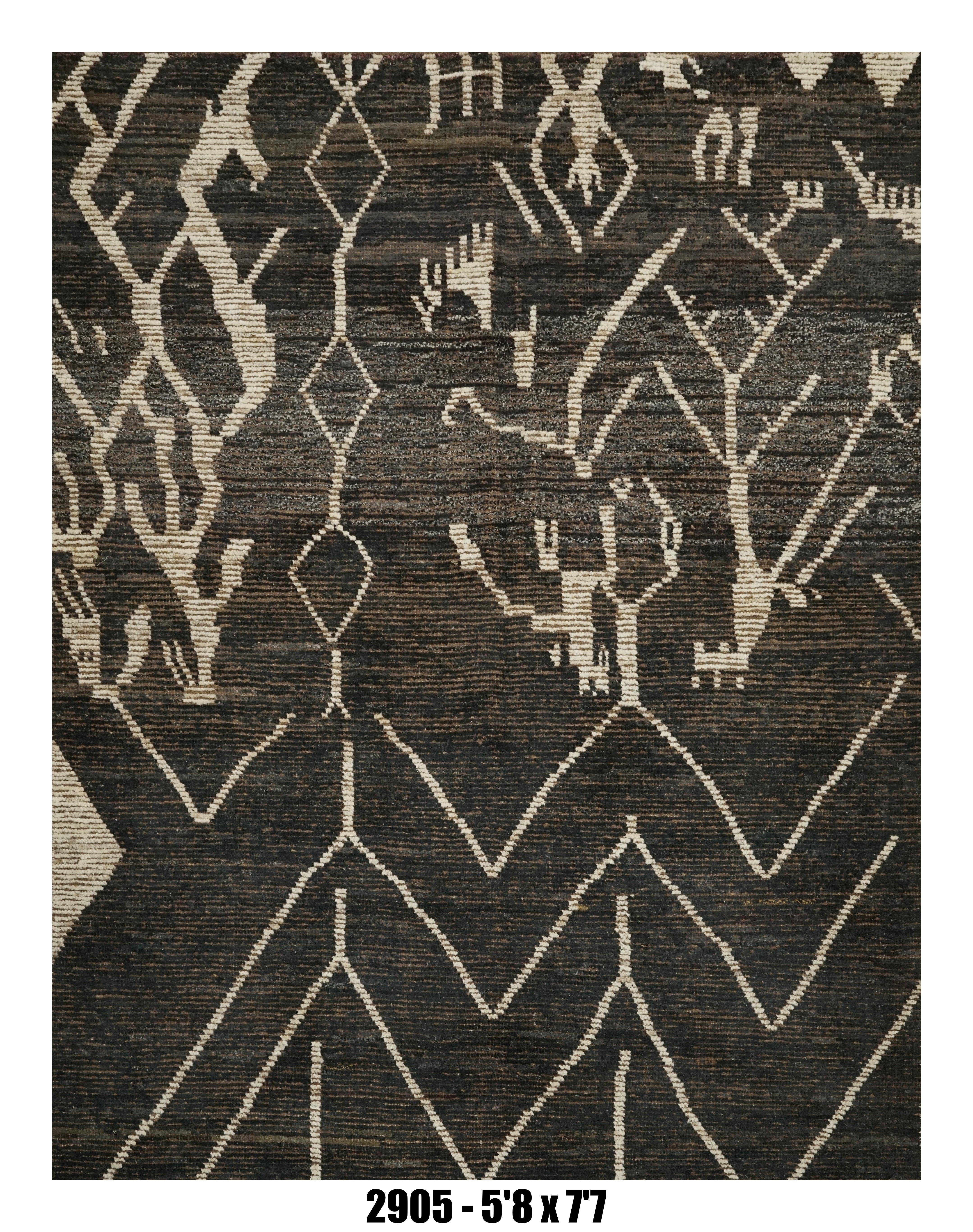 Handmade Afghan Rug — Moroccan 6x8-9