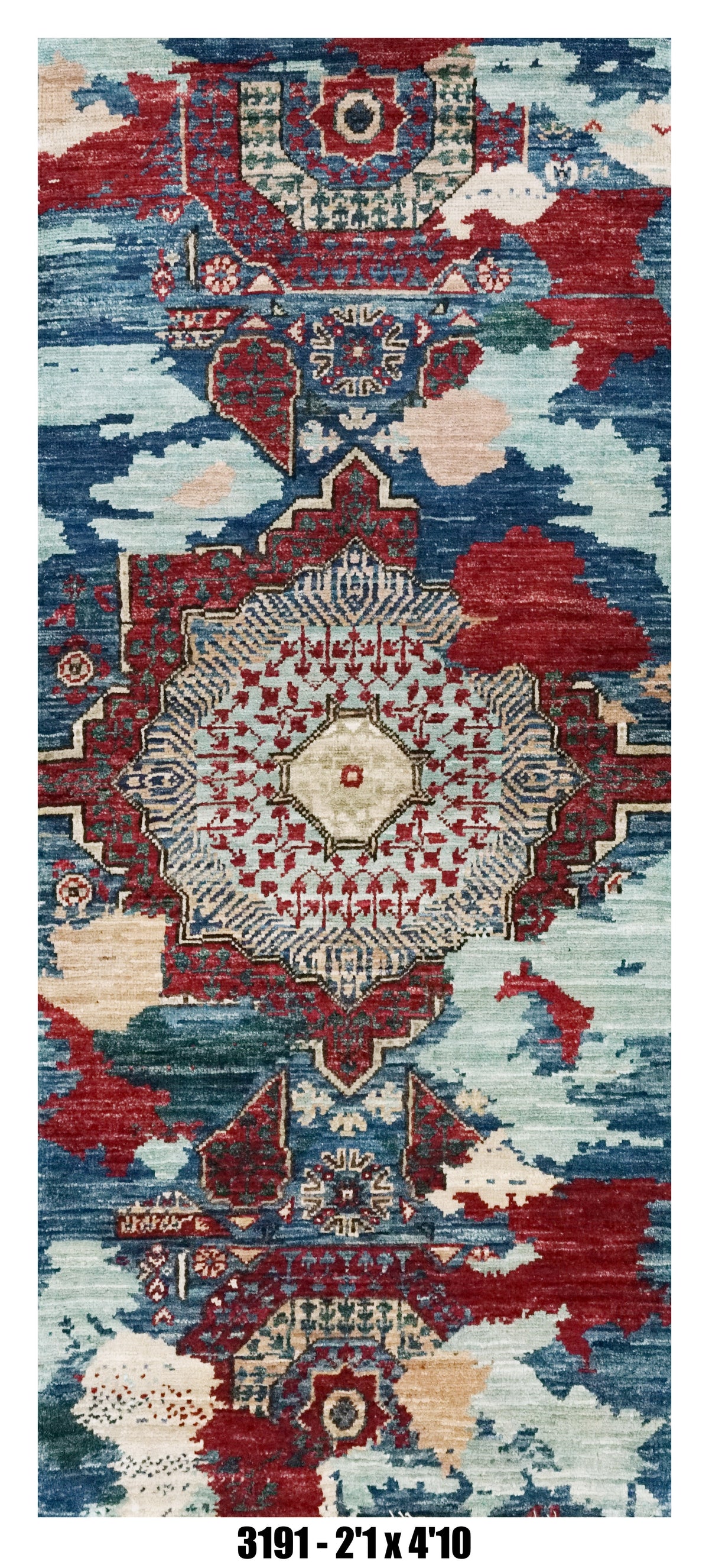 Handmade Afghan Rug — 2x5-6