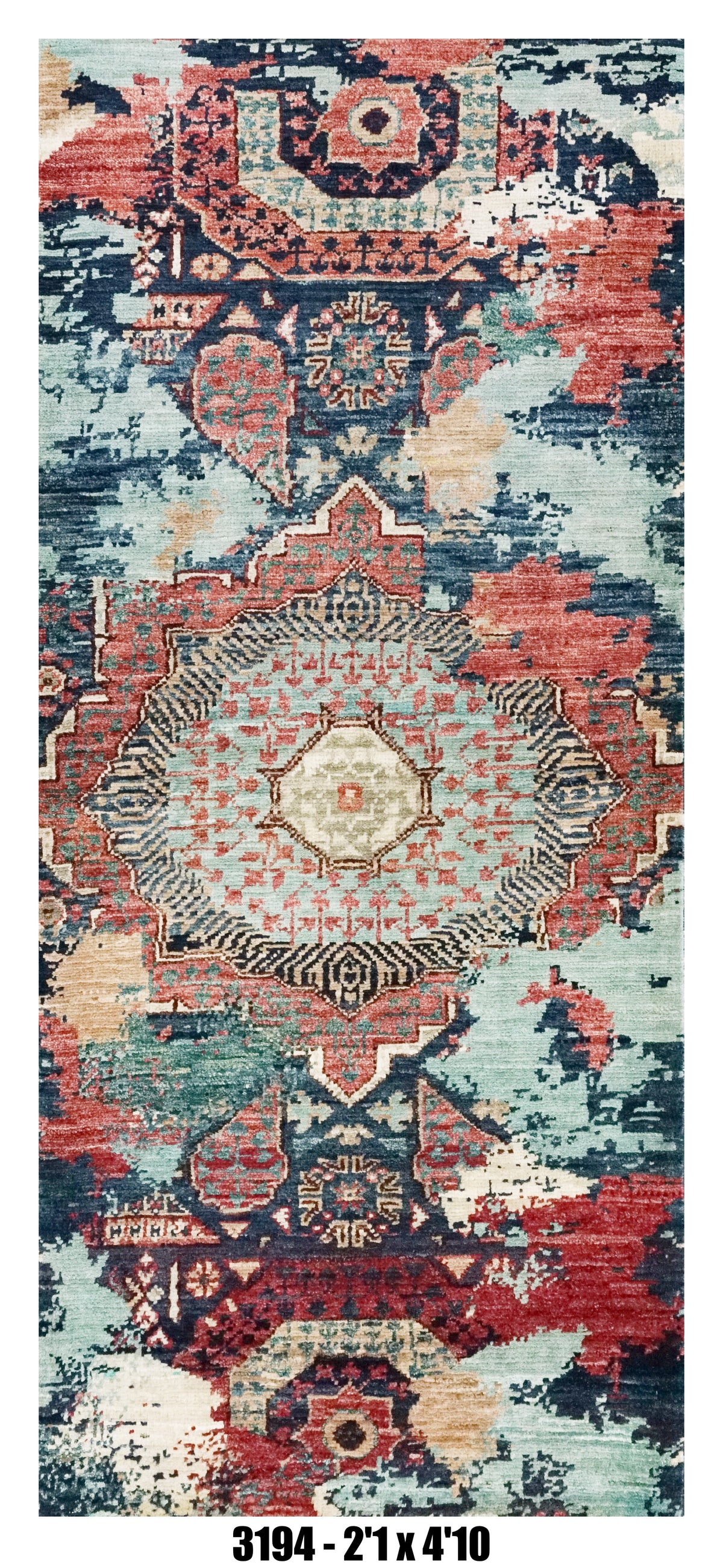 Handmade Afghan Rug — 2x5-6
