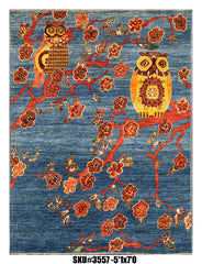 Handmade Afghan Rug — 5x7-8