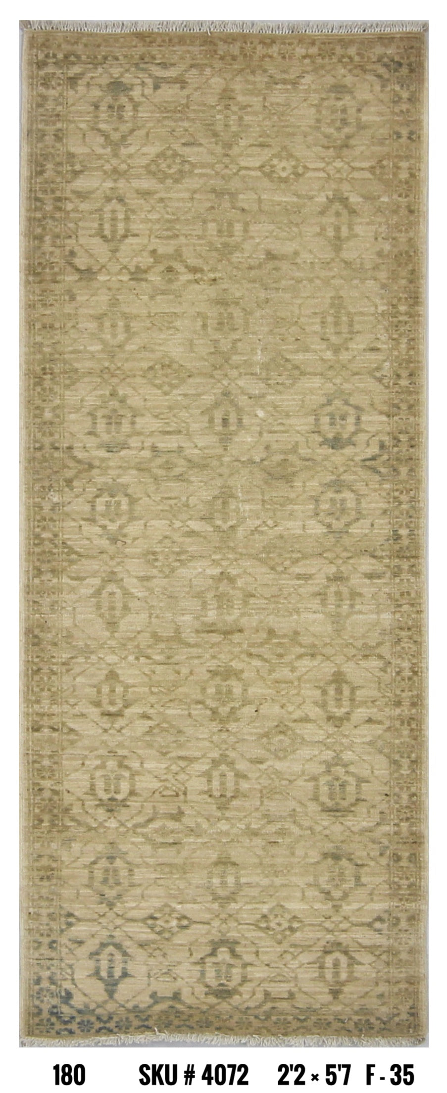 Handmade Afghan Rug — 2x5-6