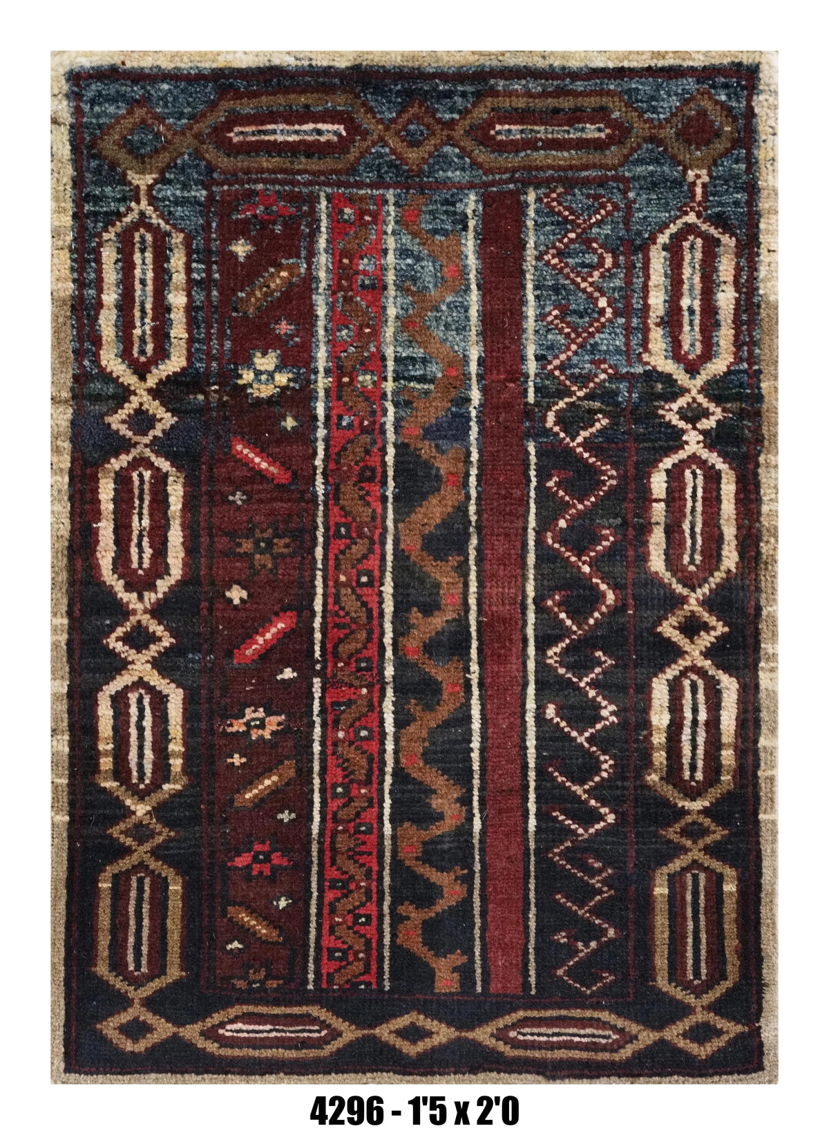Handmade Afghan Rug — 1x2 — 1'5x2'0