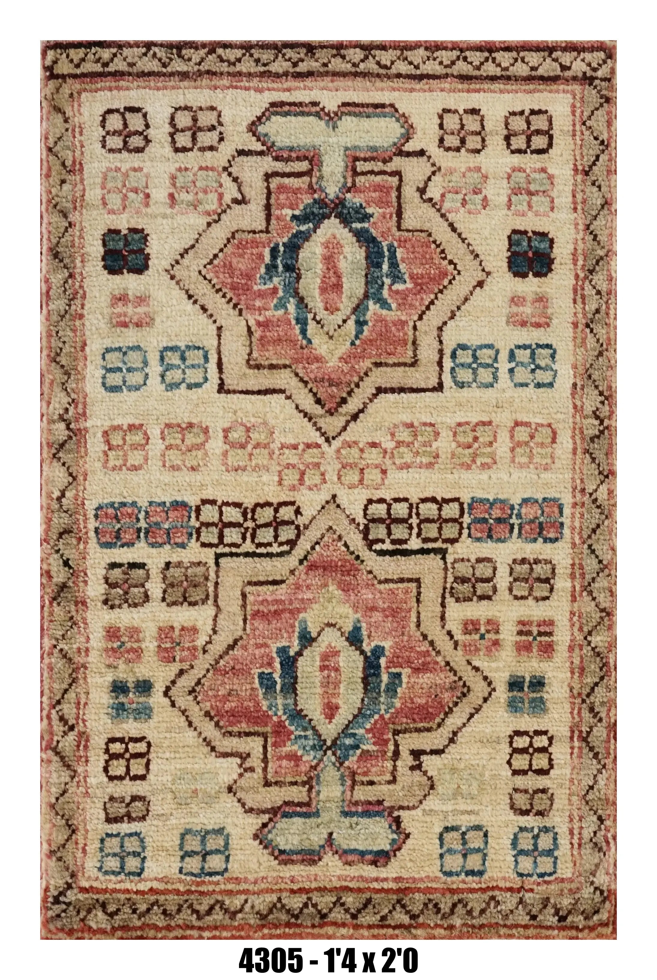 Handmade Afghan Rug — 1x2 — 1'4x2'0