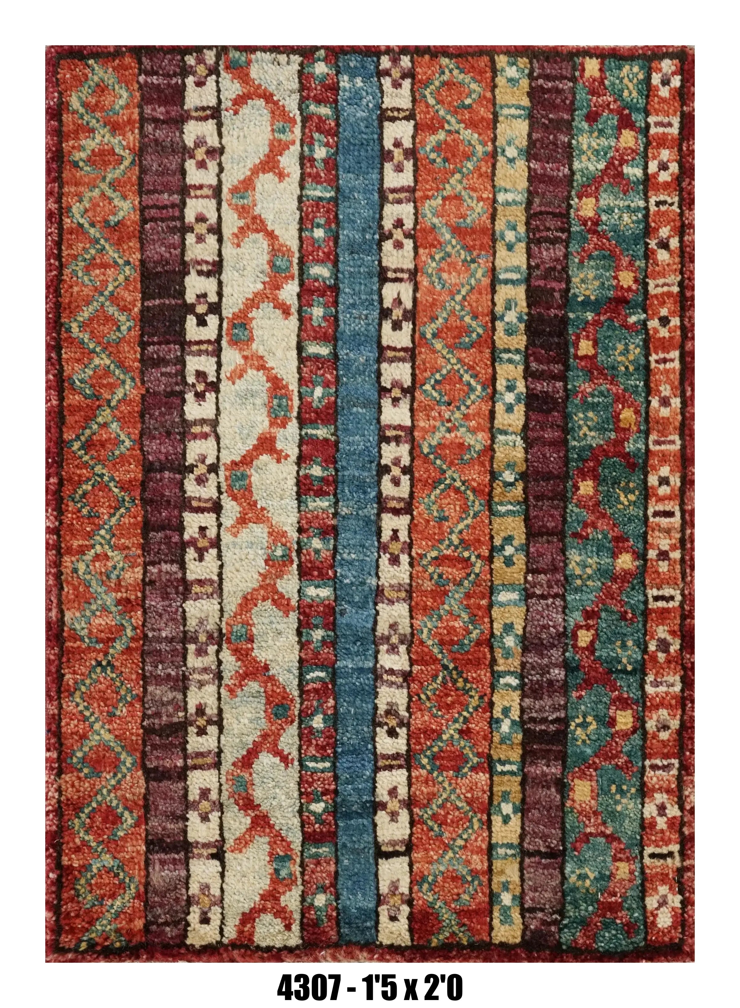 Handmade Afghan Rug — 1x2 — 1'5x2'0