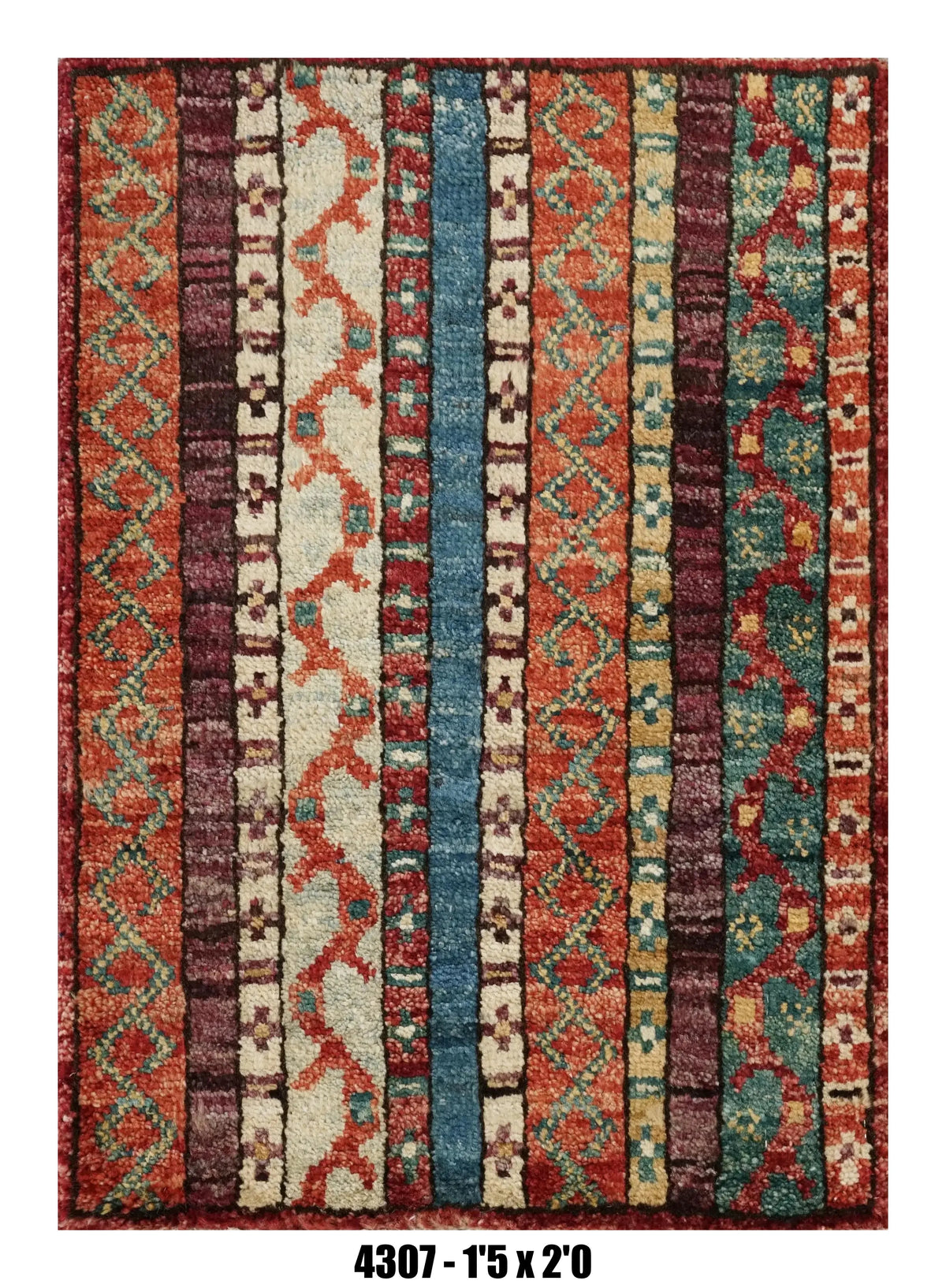 Handmade Afghan Rug — 1x2 — 1'5x2'0