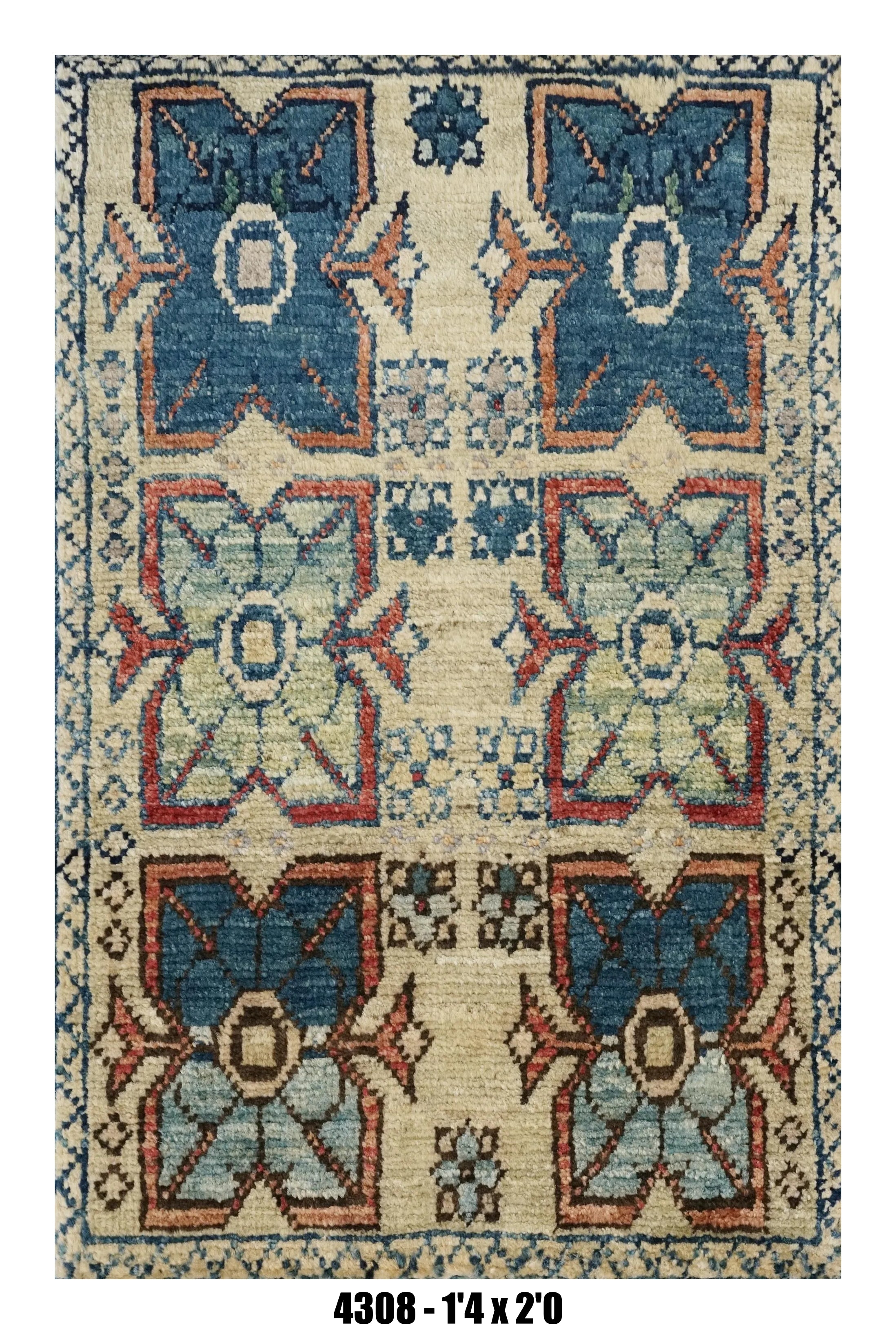 Handmade Afghan Rug — 1x2 — 1'4x2'0