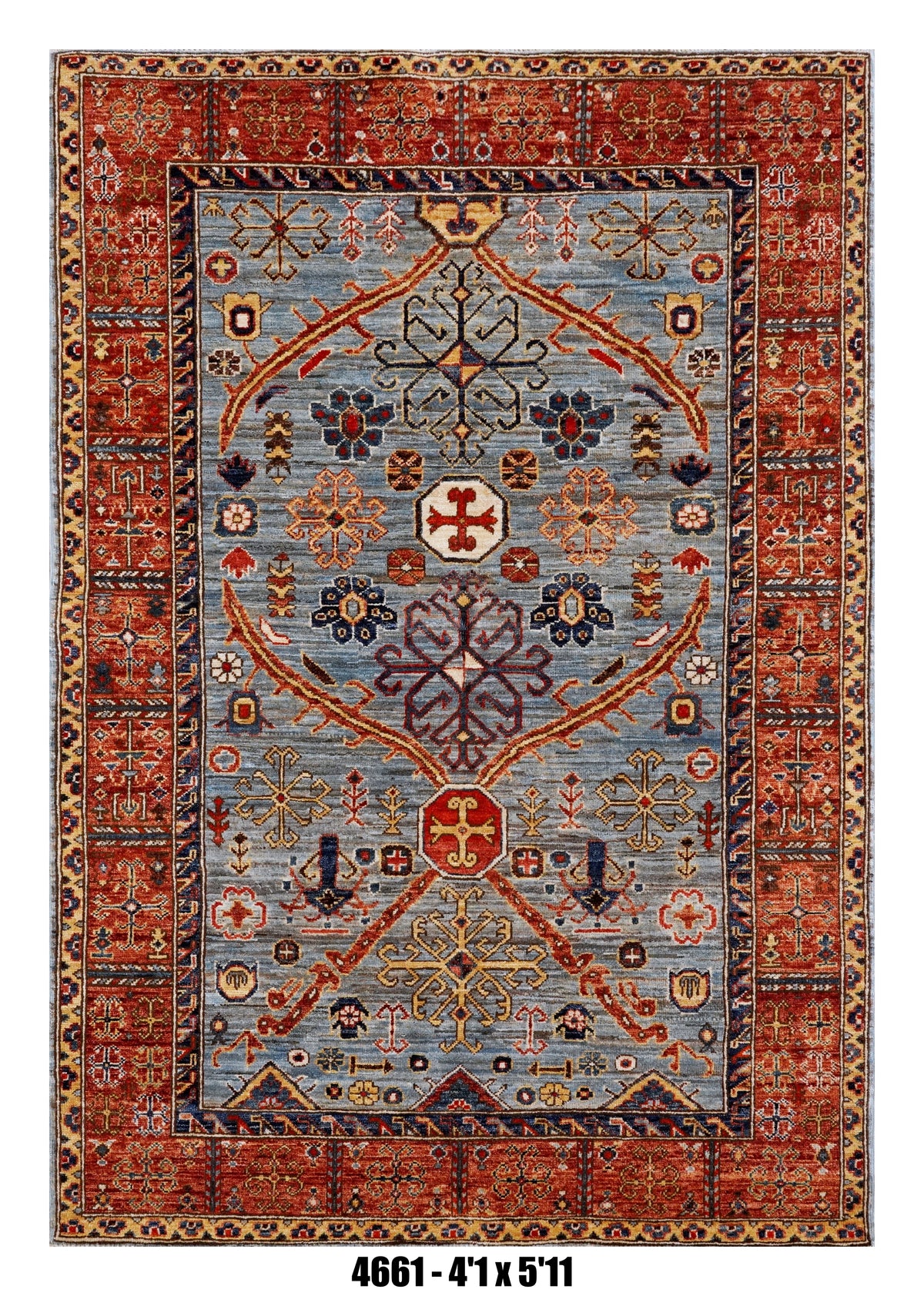 Handmade Afghan Rug — 4x6