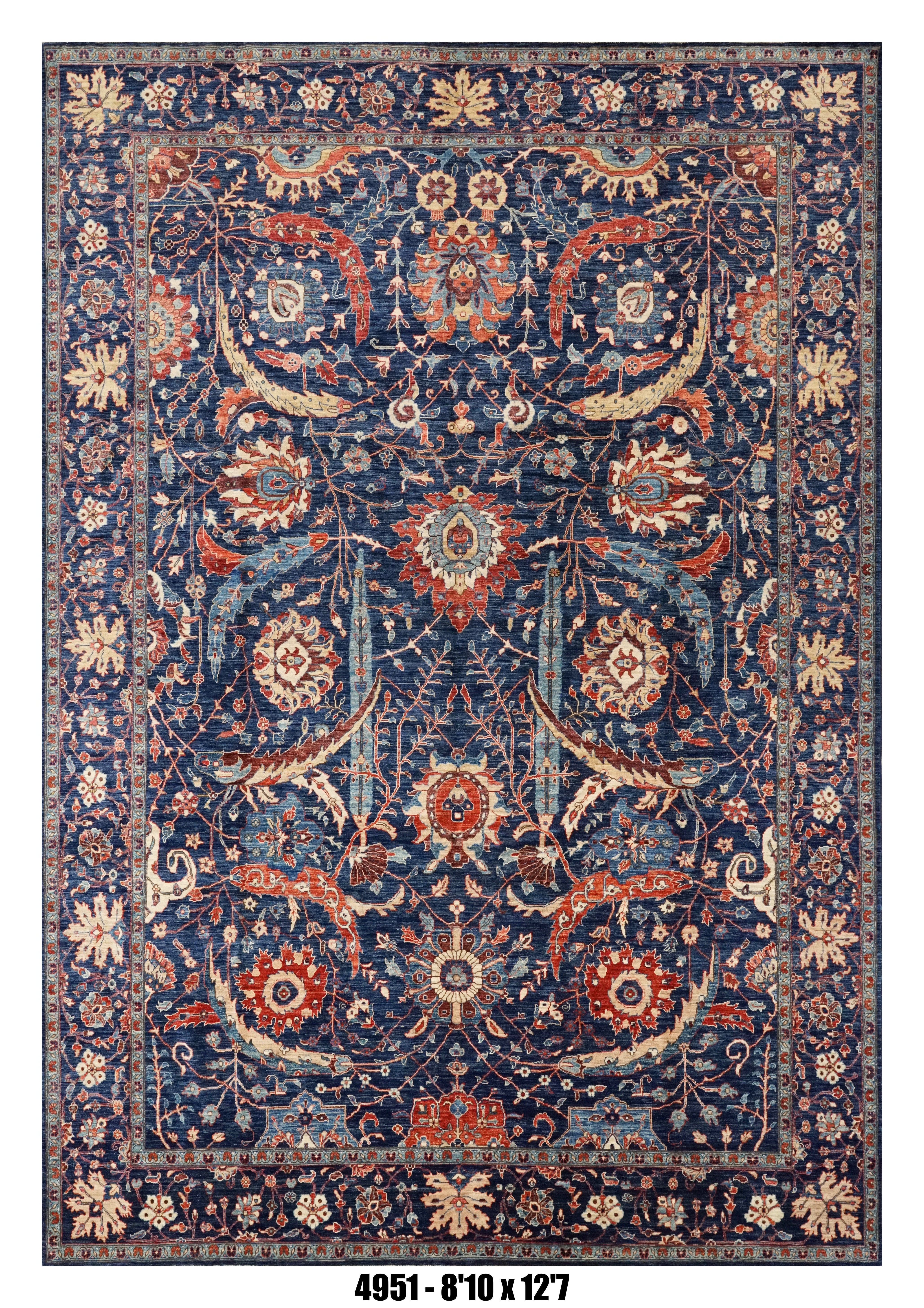 Handmade Afghan Rug — 9x12