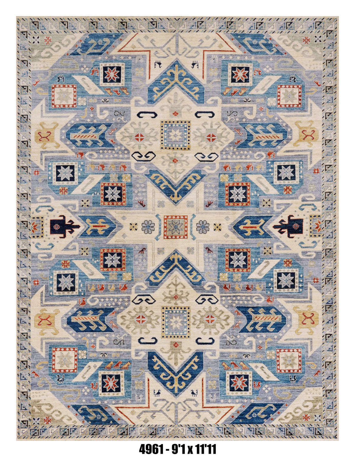 Handmade Afghan Rug — 9x12