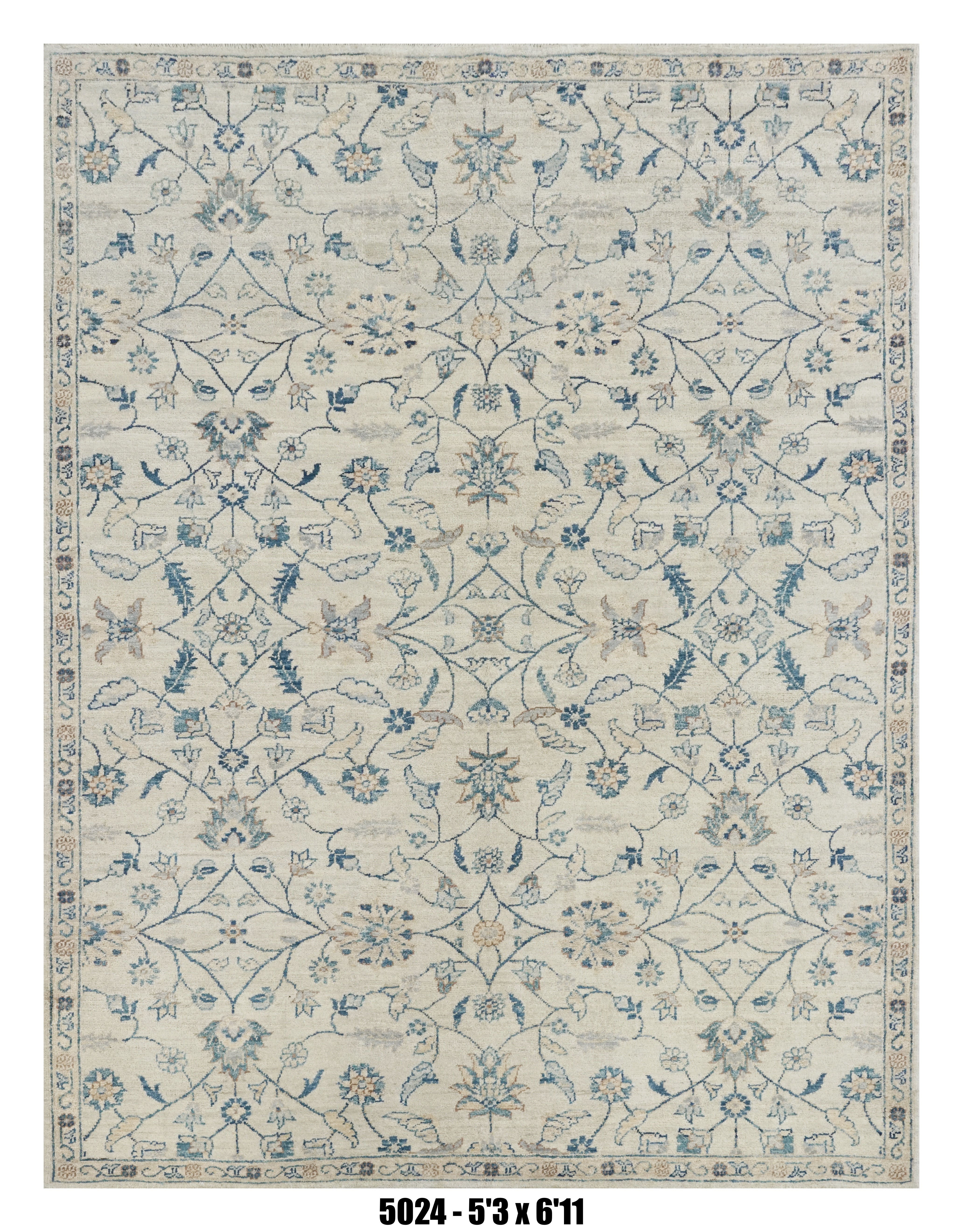 Handmade Afghan Rug — 5x7-8