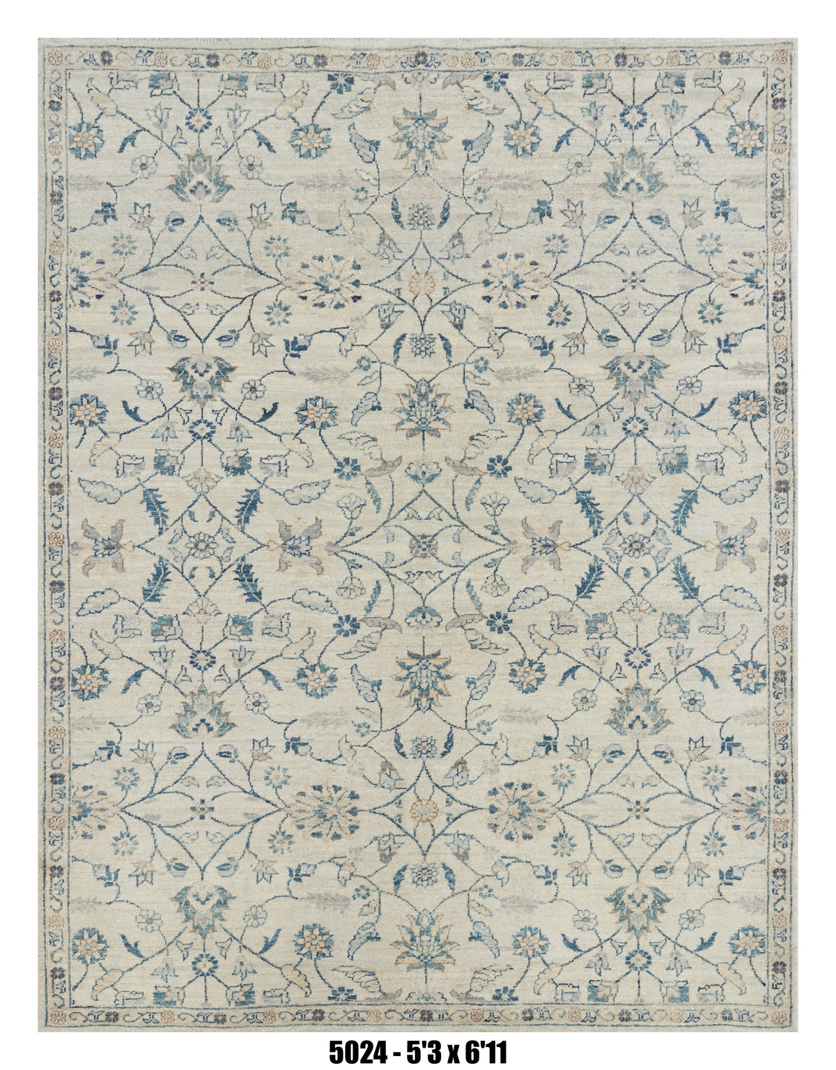 Handmade Afghan Rug — 5x7-8