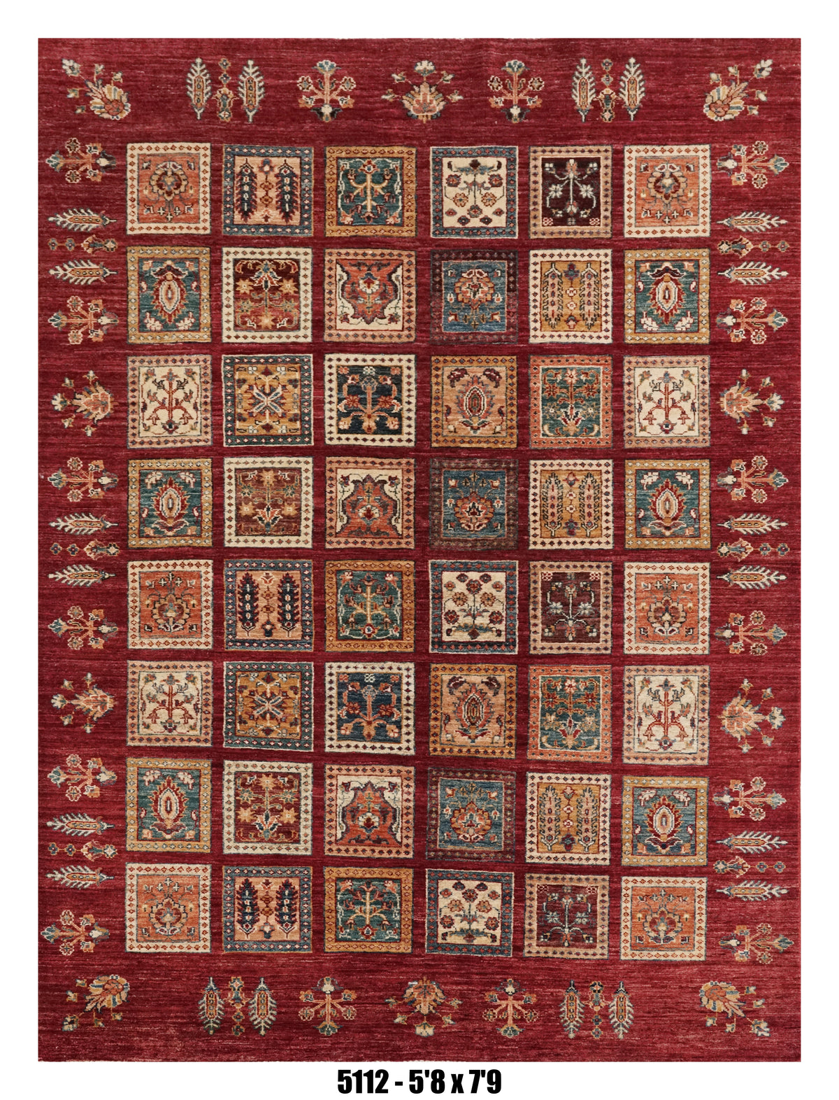 Handmade Afghan Rug — 5x7-8