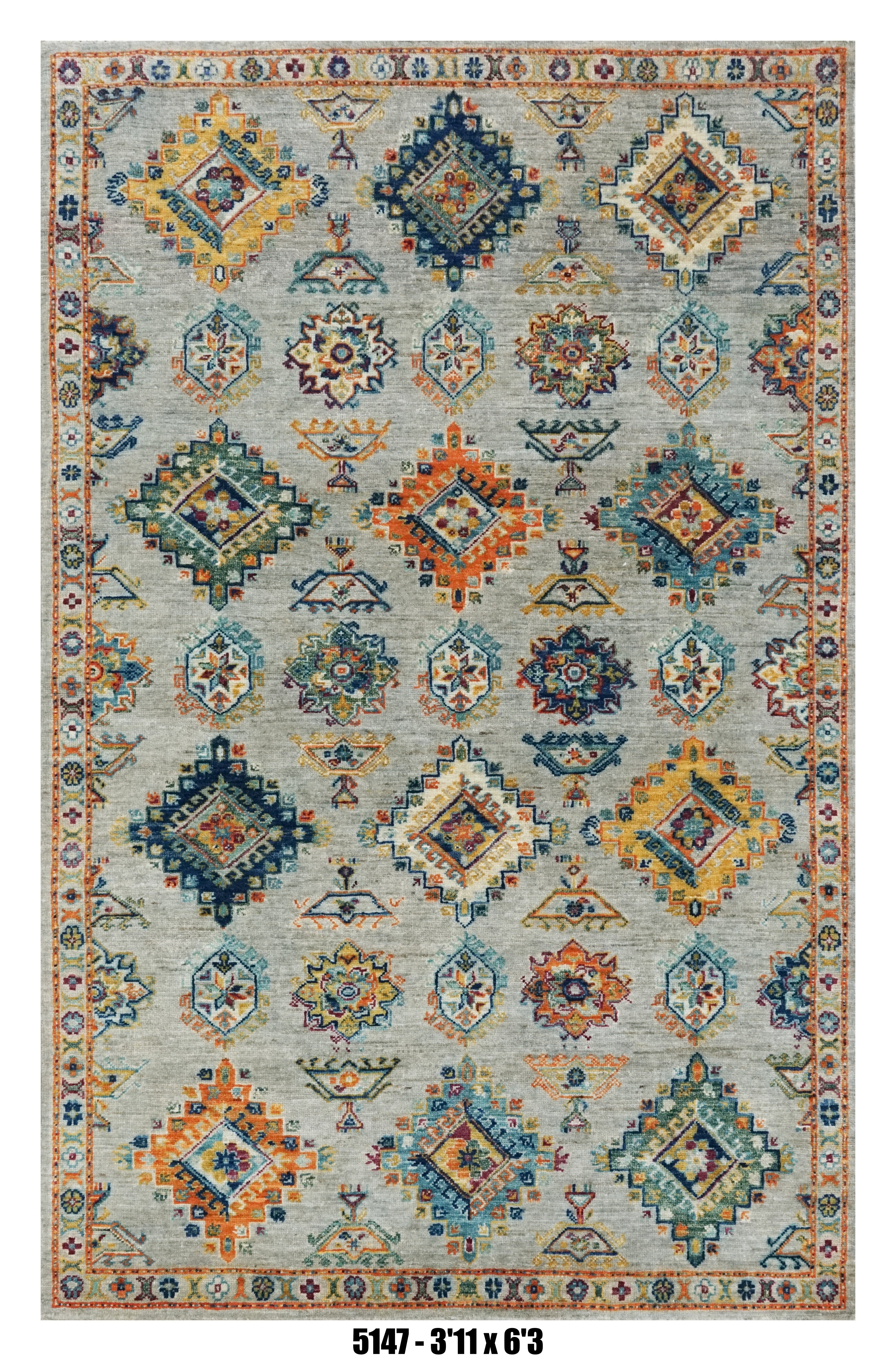 Handmade Afghan Rug — 4x6