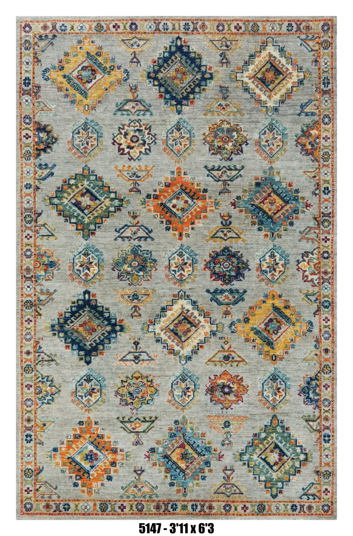 Handmade Afghan Rug — 4x6