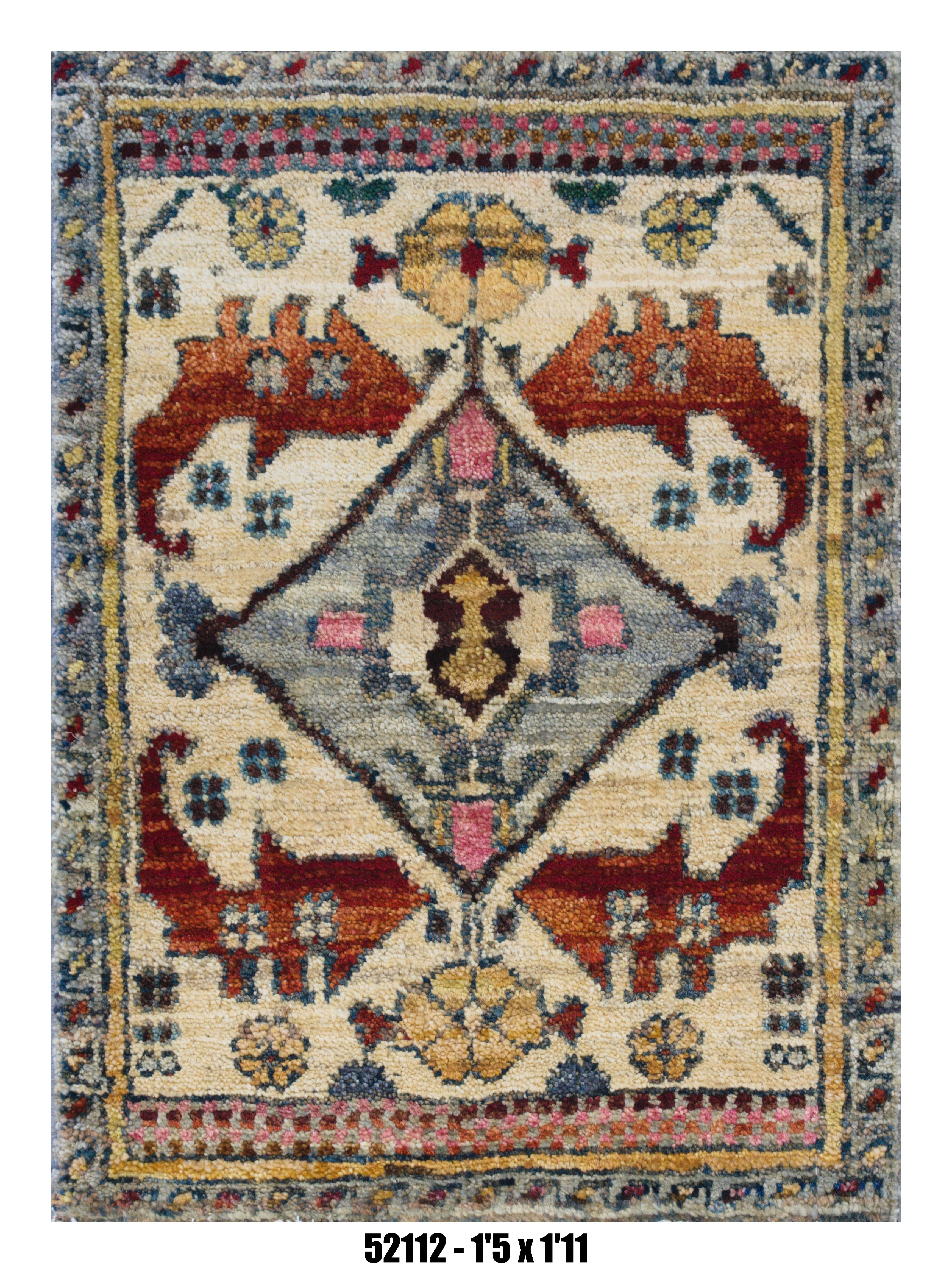 Handmade Afghan Rug — 1x2 — 1'5x1'11