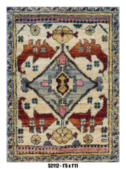 Handmade Afghan Rug — 1x2 — 1'5x1'11