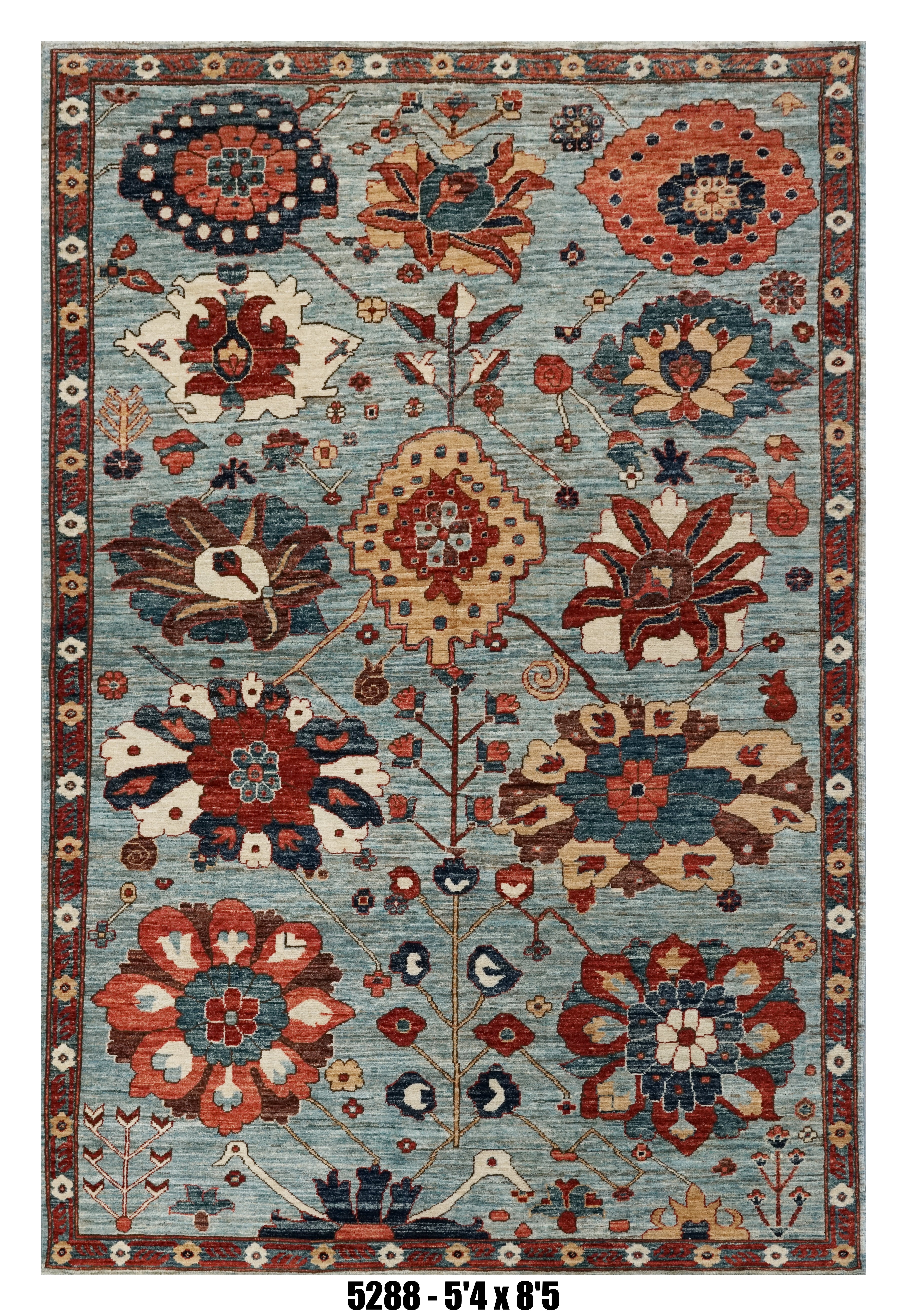 Handmade Afghan Rug — 5x7-8