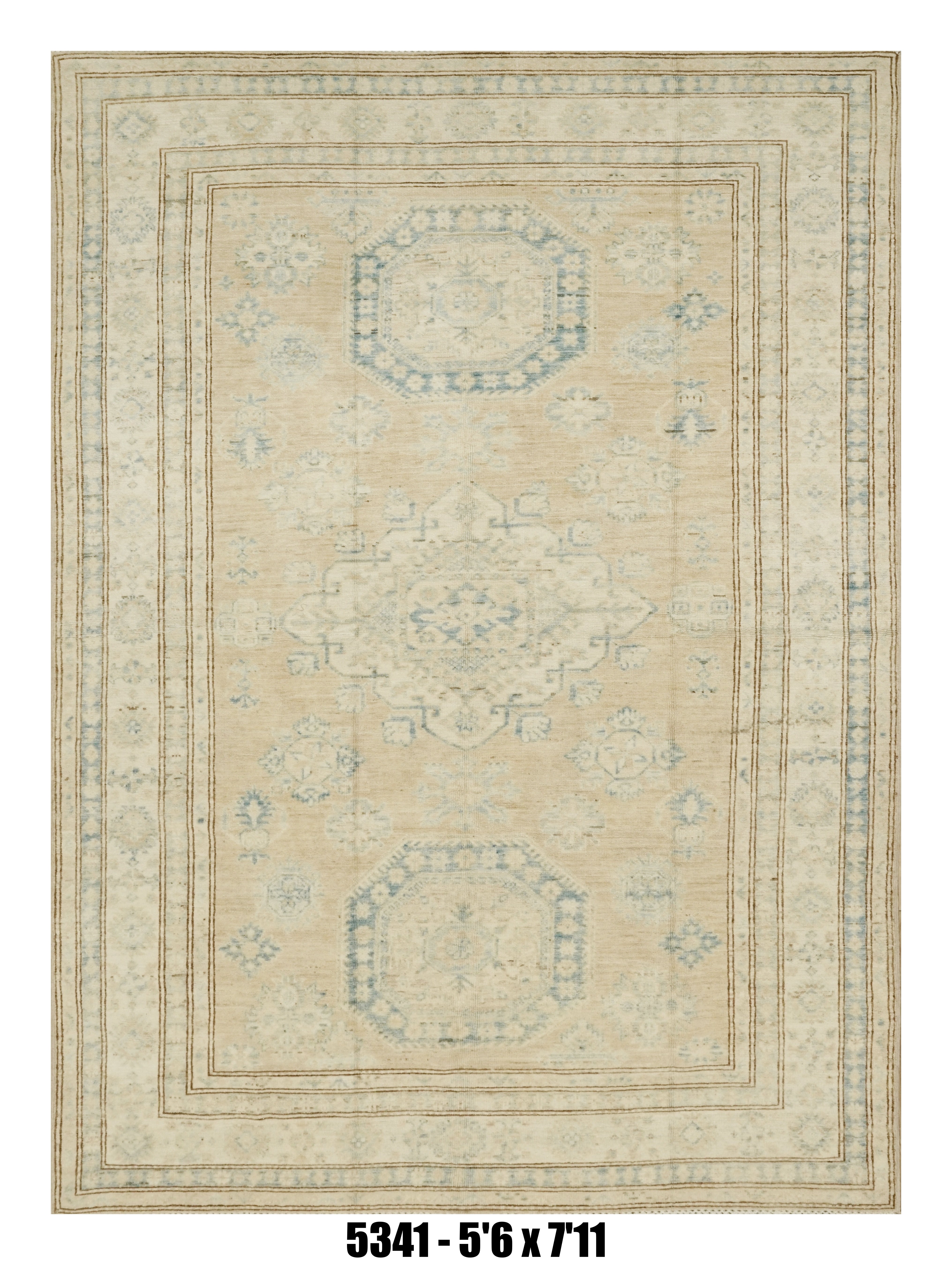 Handmade Afghan Rug — 5x7-8