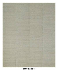 Solid Beige Minimal Kilim Area Rug – 8'2" x 9'11"