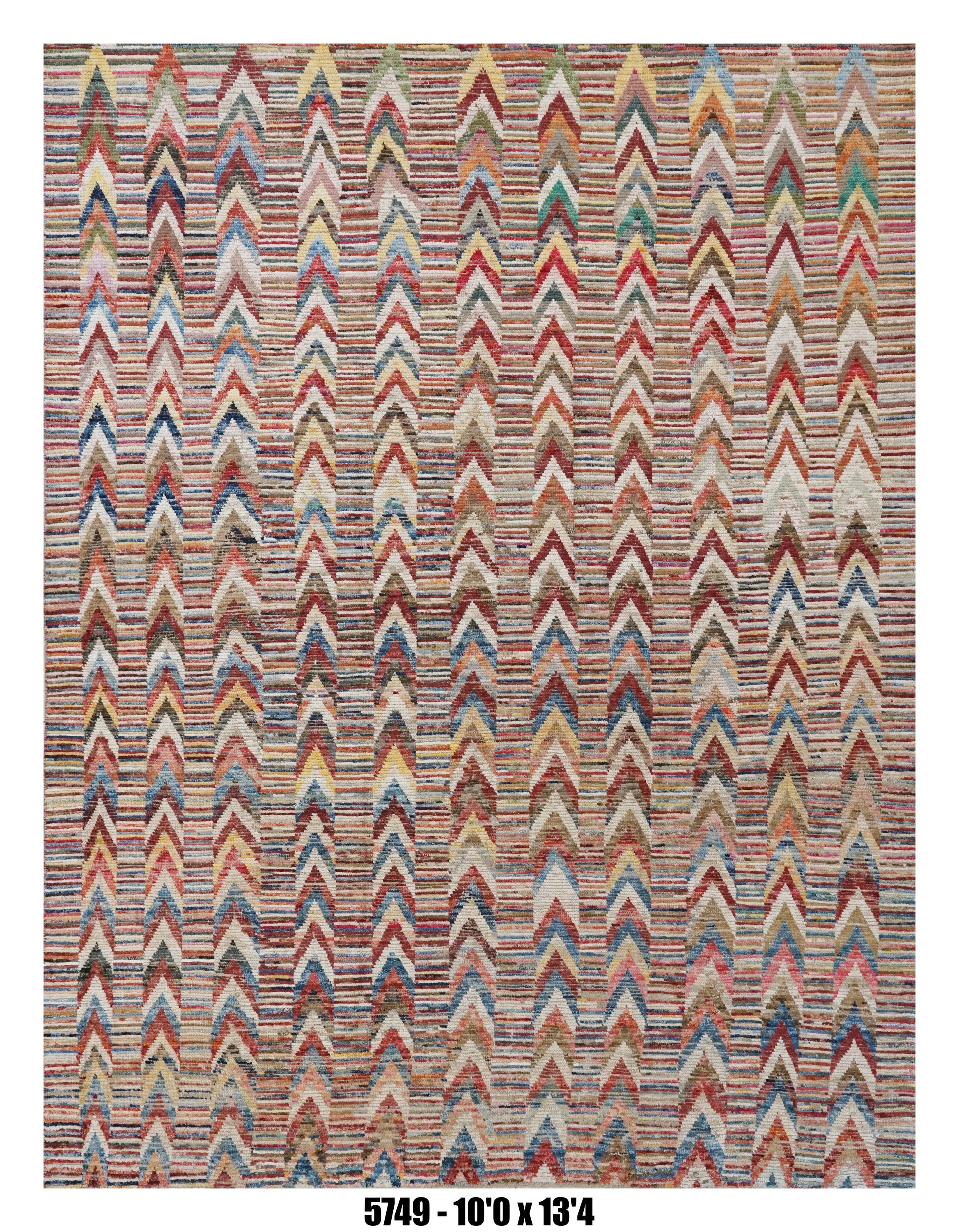 Moroccan Geometric Area Rug 10'3" x 13'7" |  Ivory Taupe Abstract Tribal Pattern