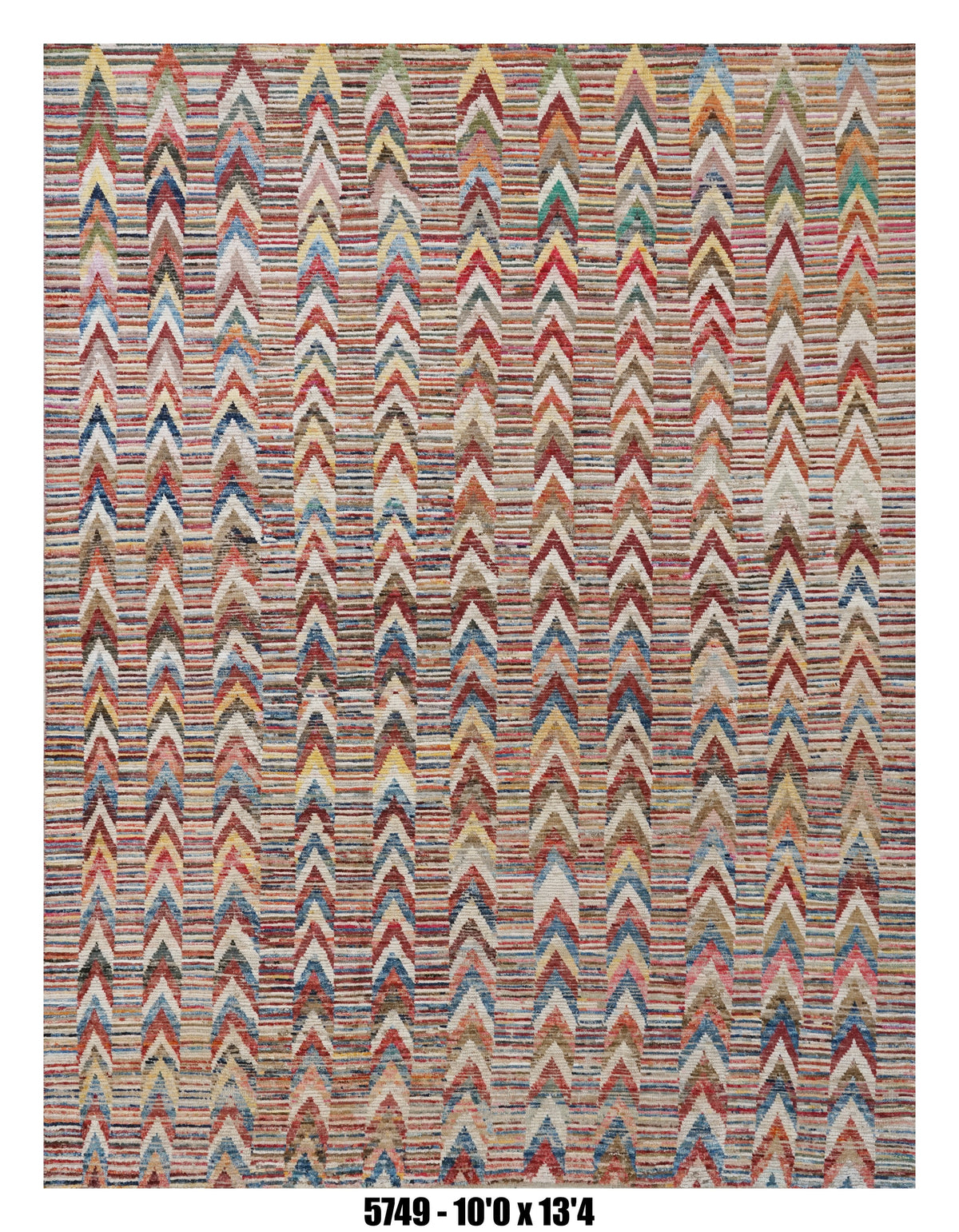Moroccan Geometric Area Rug 10'3" x 13'7" |  Ivory Taupe Abstract Tribal Pattern