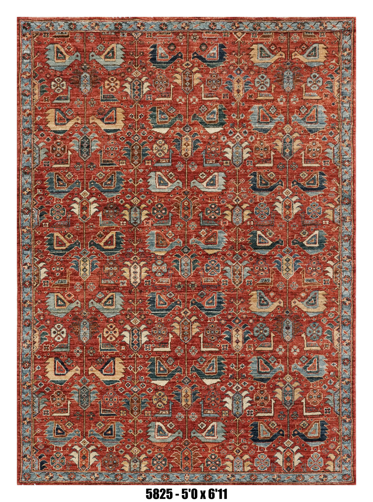 Handmade Afghan Rug — 5x7-8
