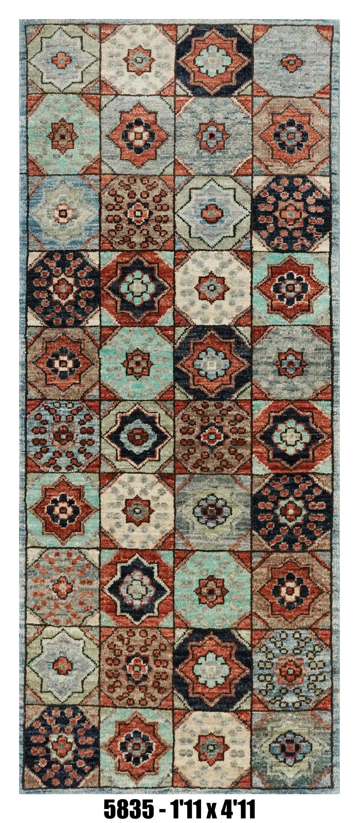 Handmade Afghan Rug — 2x5-6