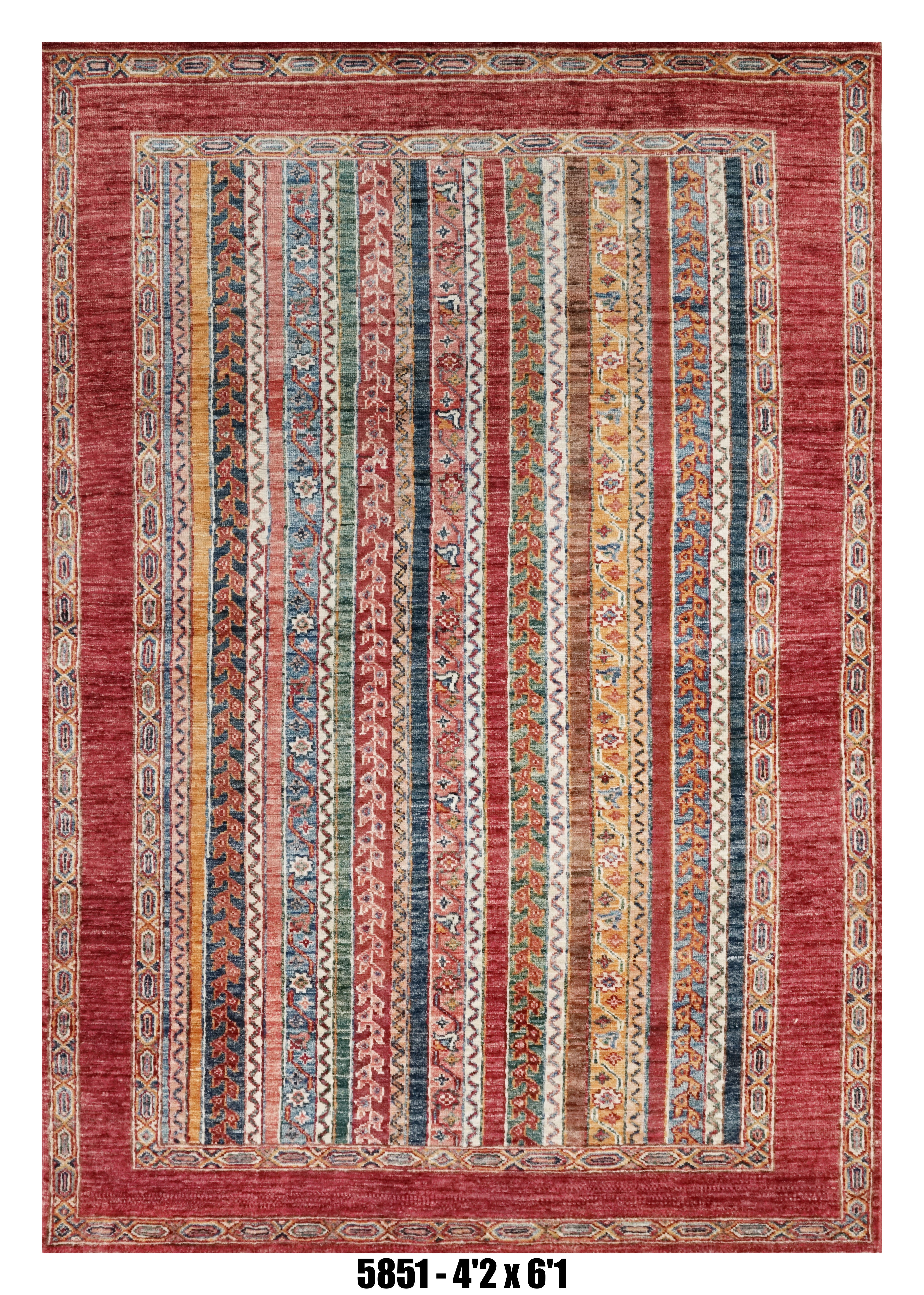 Handmade Afghan Rug — 4x6