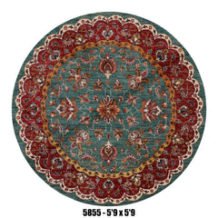 Handmade Afghan Rug — Round-Square