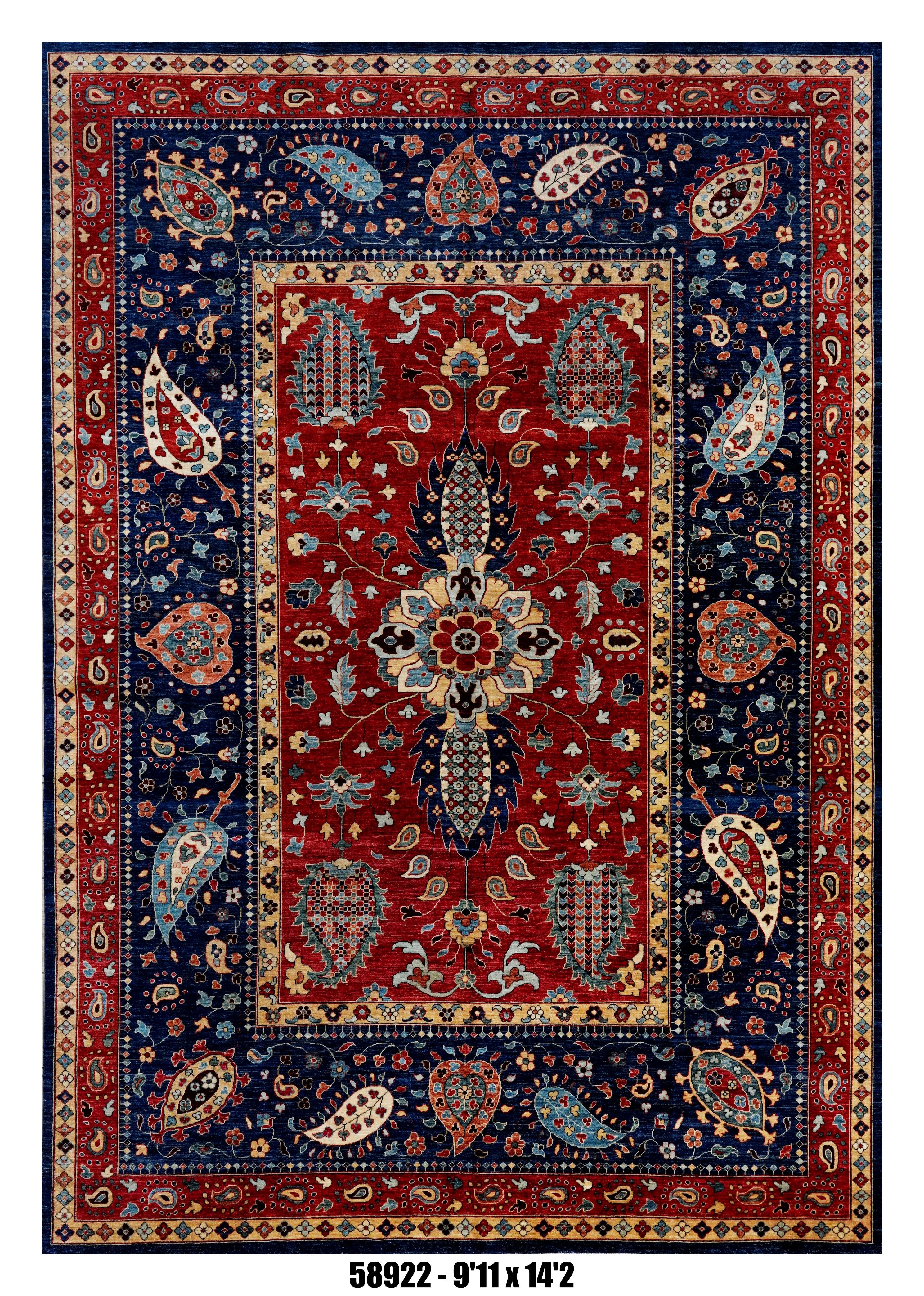 Handmade Afghan Rug — 10x14