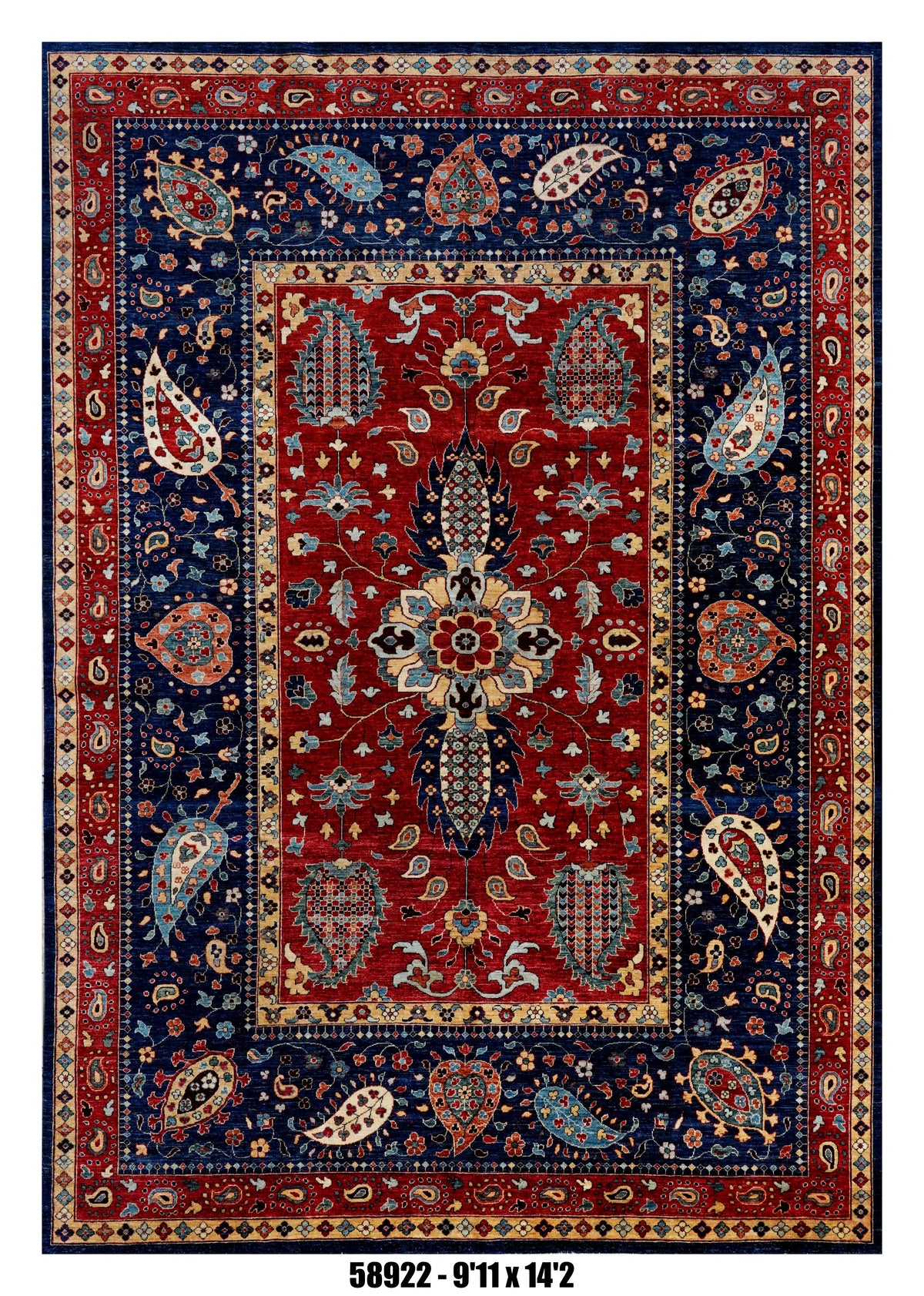 Handmade Afghan Rug — 10x14
