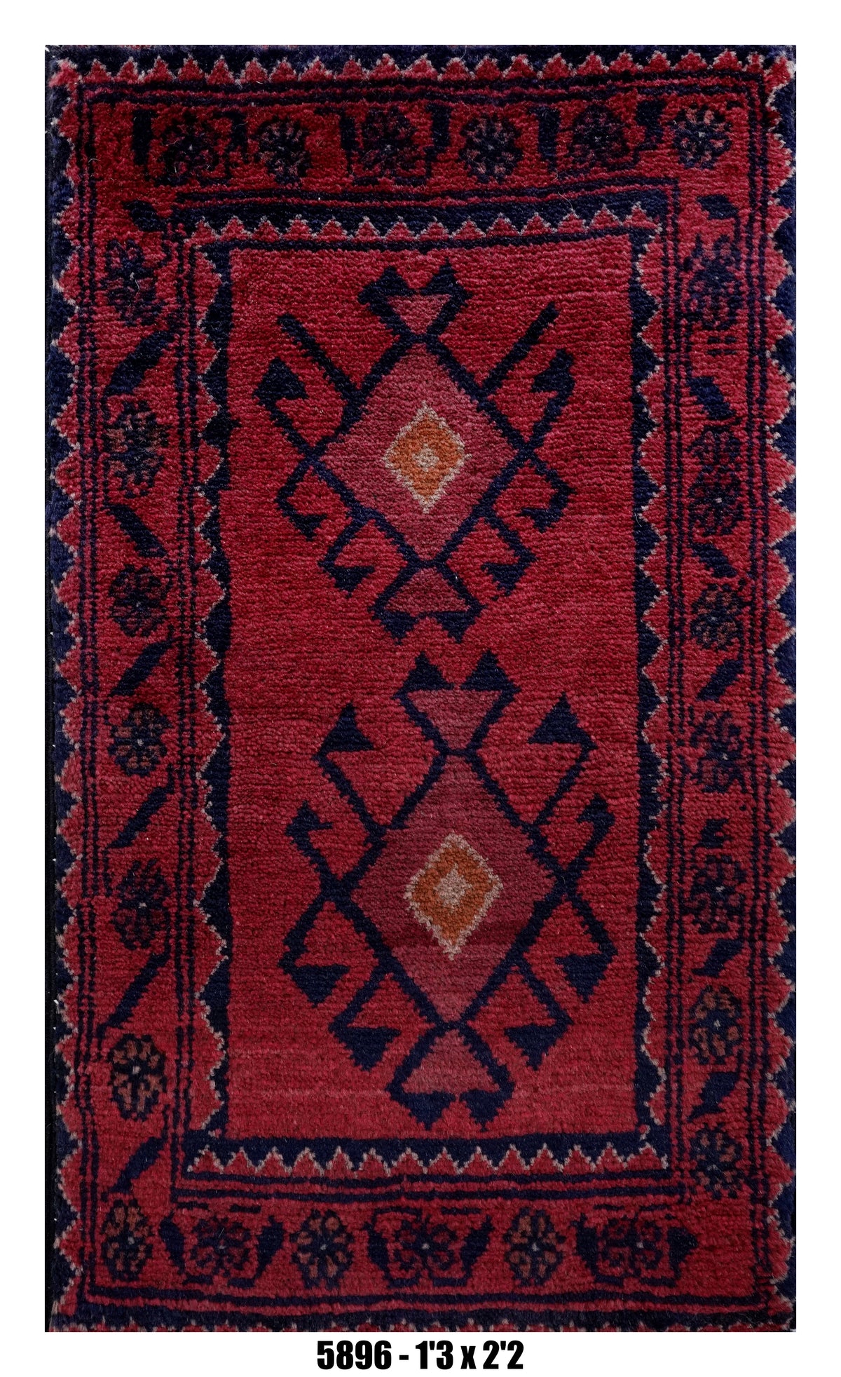 Handmade Afghan Rug — 1x2 — 1'3x2'2