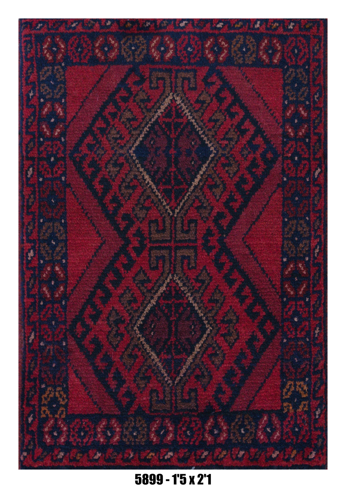 Handmade Afghan Rug — 1x2 — 1'5x2'1