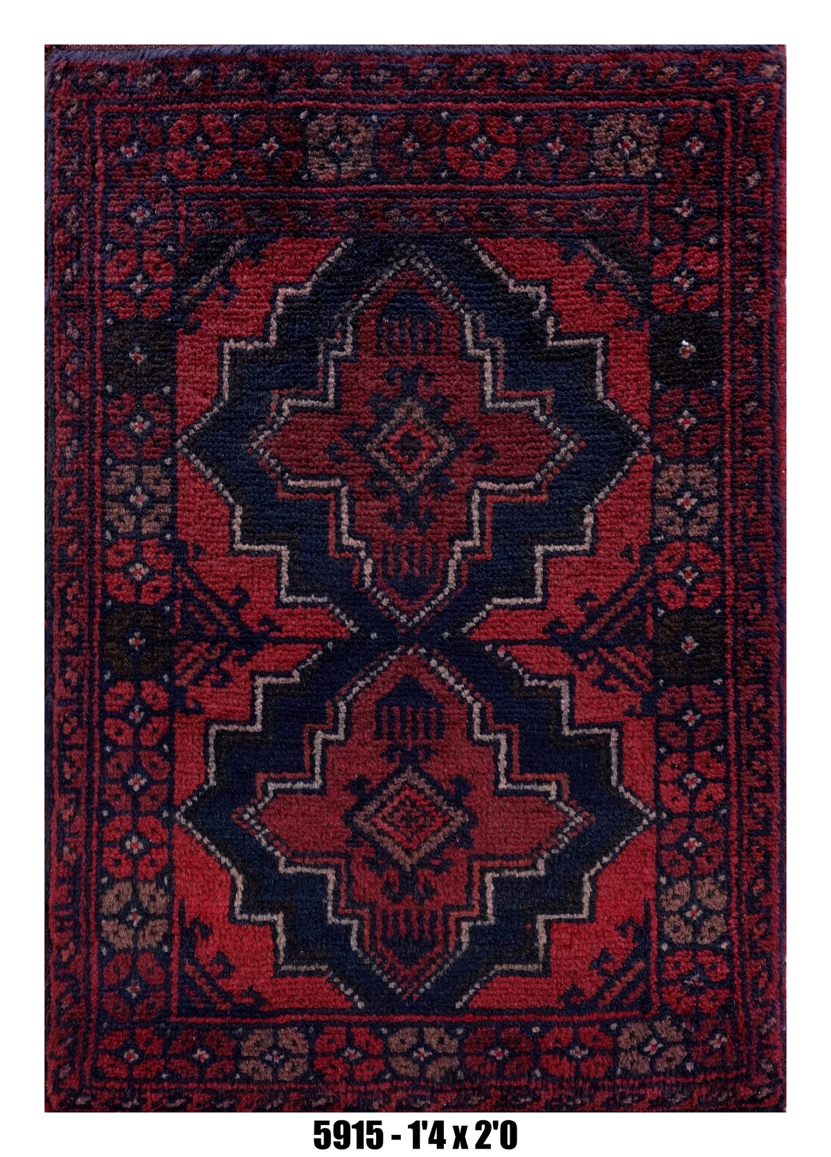 Handmade Afghan Rug — 1x2 — 1'4x2'0