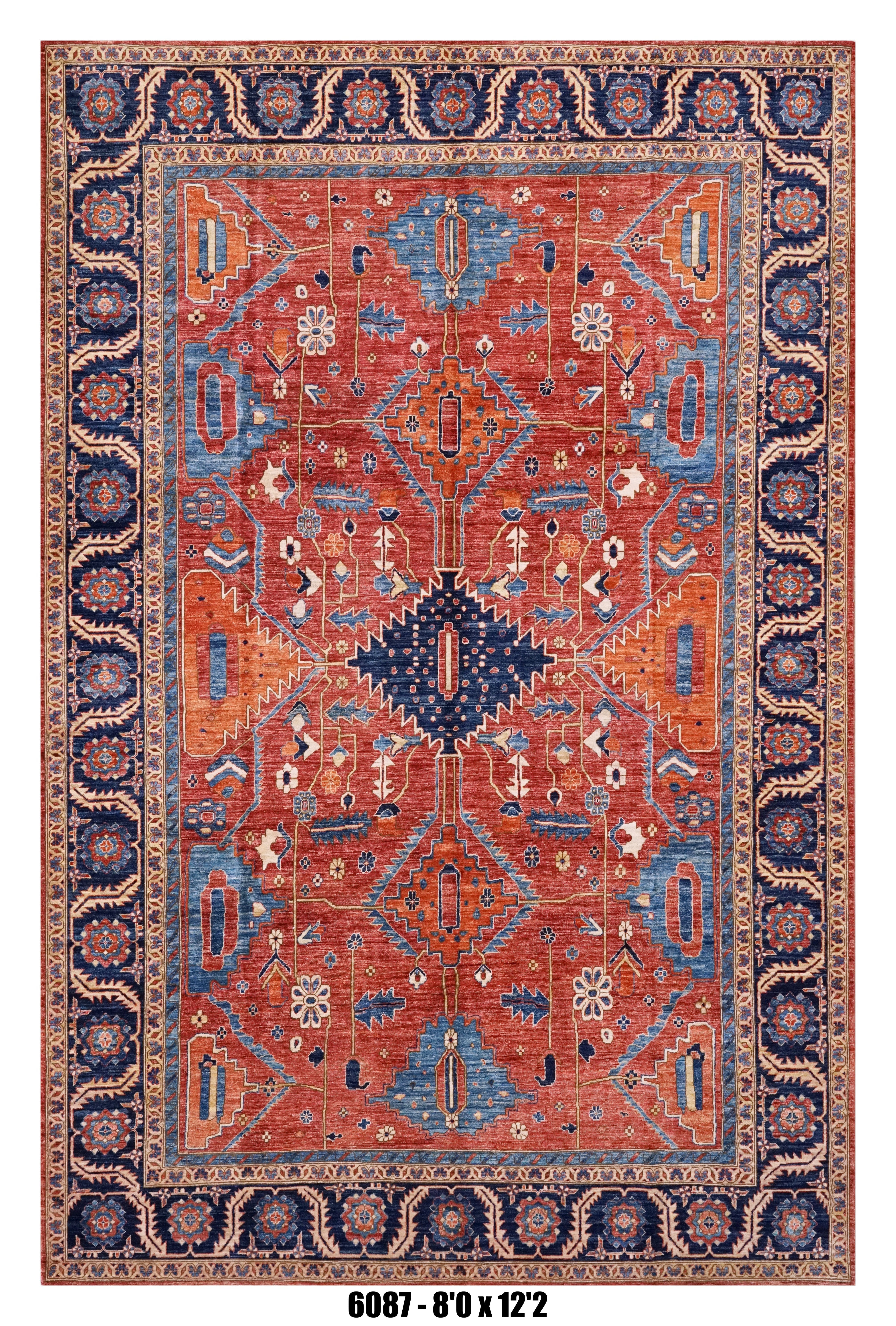 Handmade Afghan Rug — 9x12