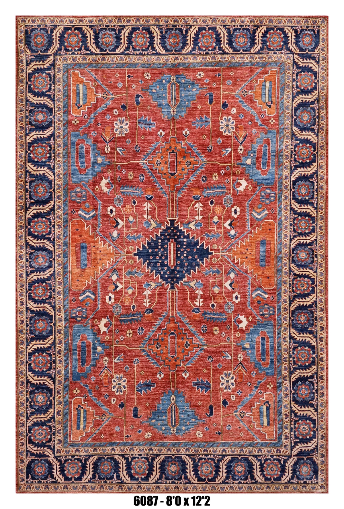 Handmade Afghan Rug — 9x12