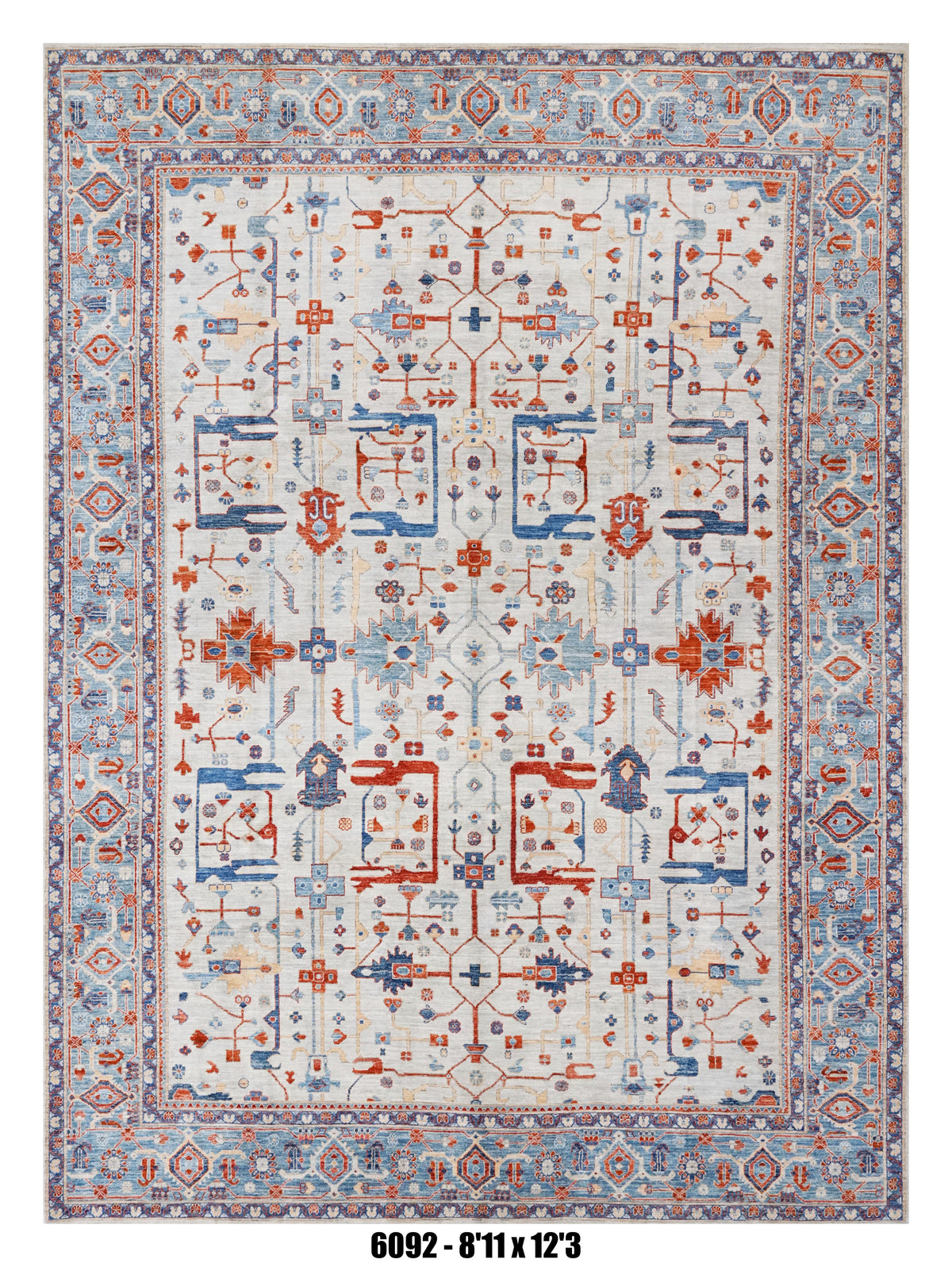 Handmade Afghan Rug — 9x12