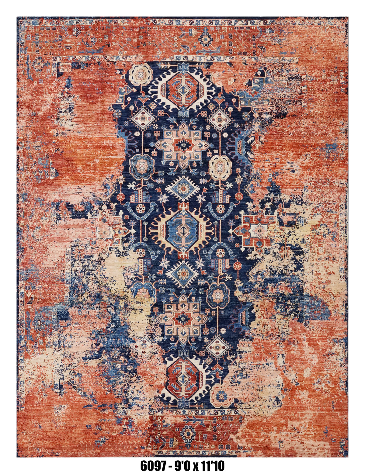Handmade Afghan Rug — 9x12