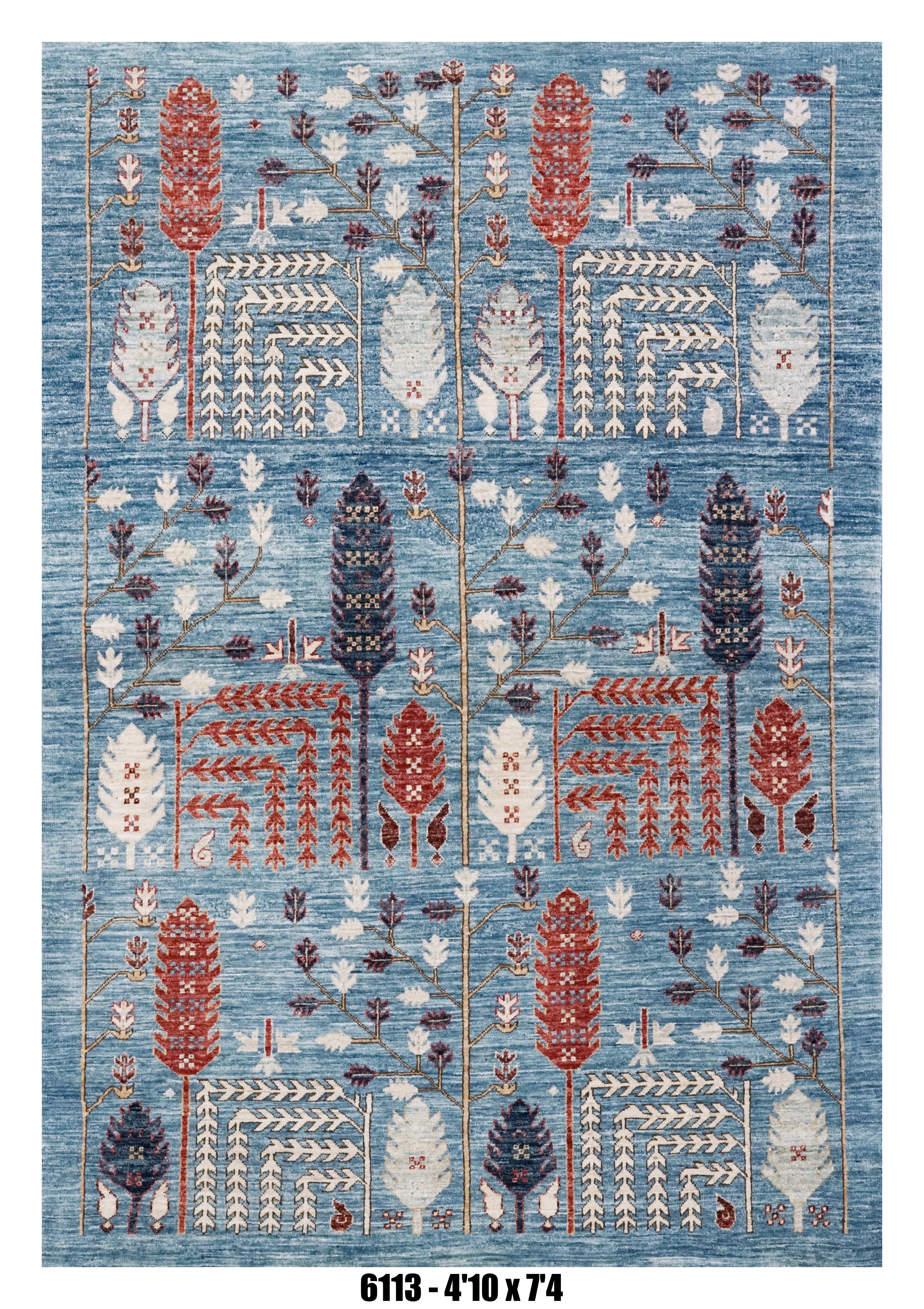 Handmade Afghan Rug — 5x7-8