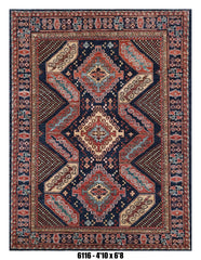 Handmade Afghan Rug — 5x7-8