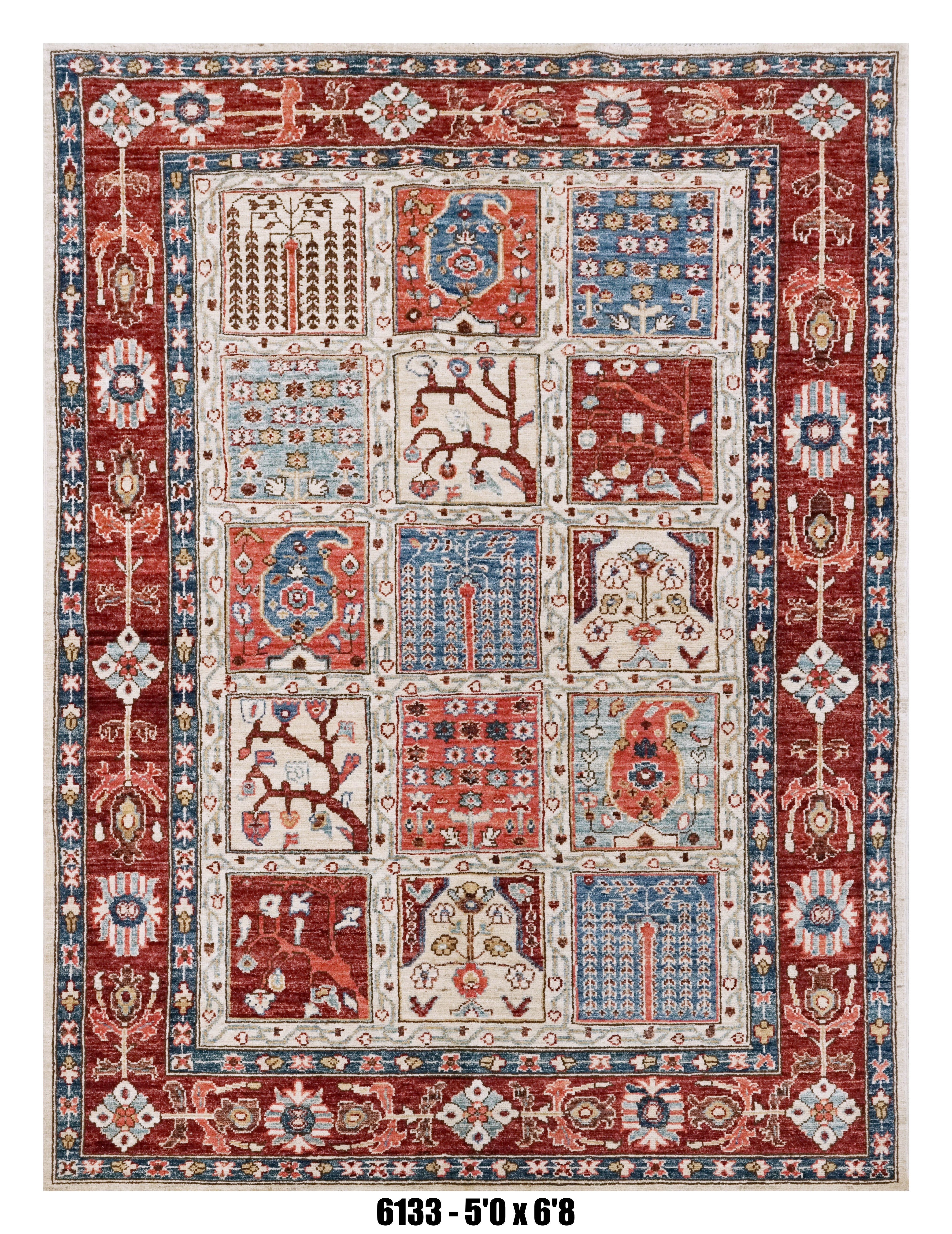 Handmade Afghan Rug — 5x7-8