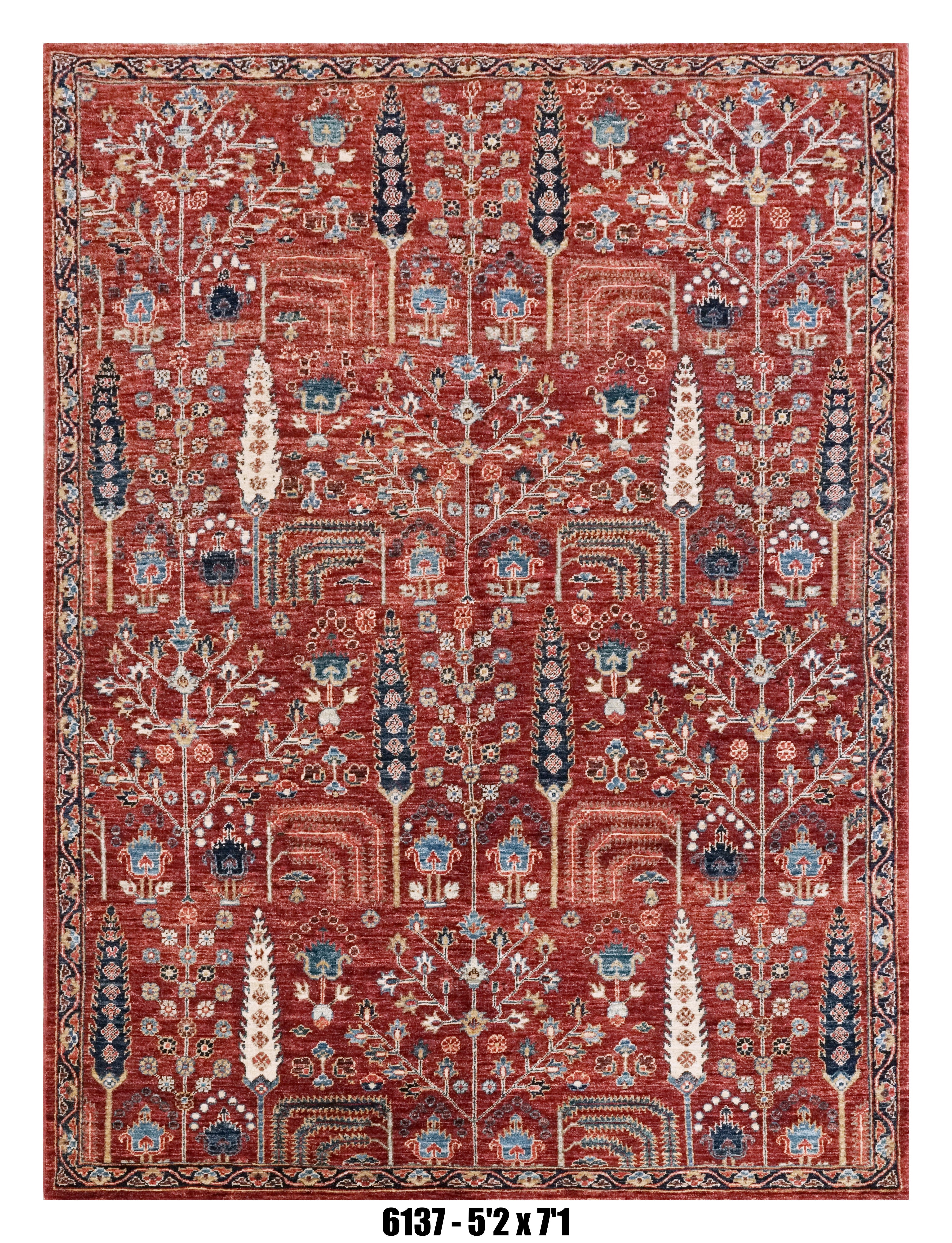 Handmade Afghan Rug — 5x7-8