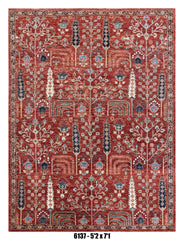 Handmade Afghan Rug — 5x7-8