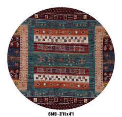 Handmade Afghan Rug — Round-Square