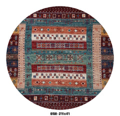 Handmade Afghan Rug — Round-Square