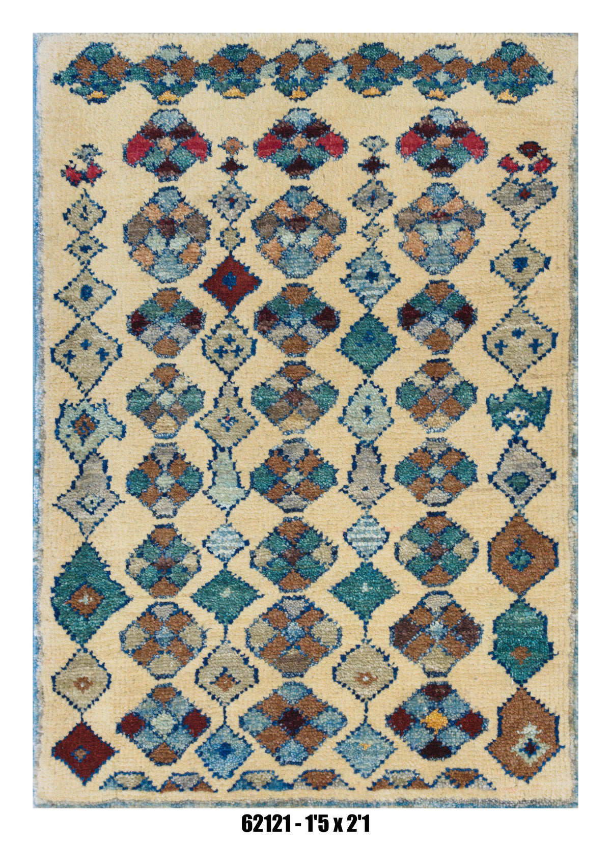 Handmade Afghan Rug — 1x2 — 1'5x2'1