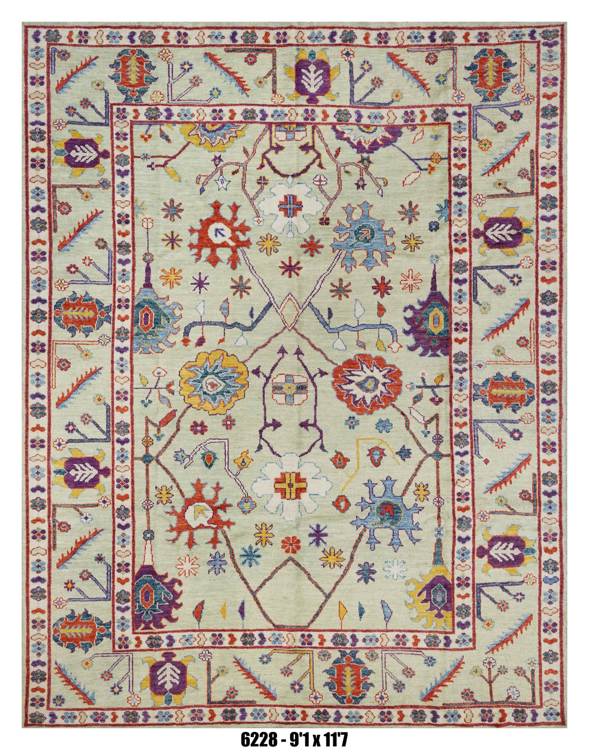 Handmade Afghan Rug — 9x12