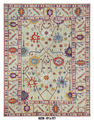 Handmade Afghan Rug — 9x12