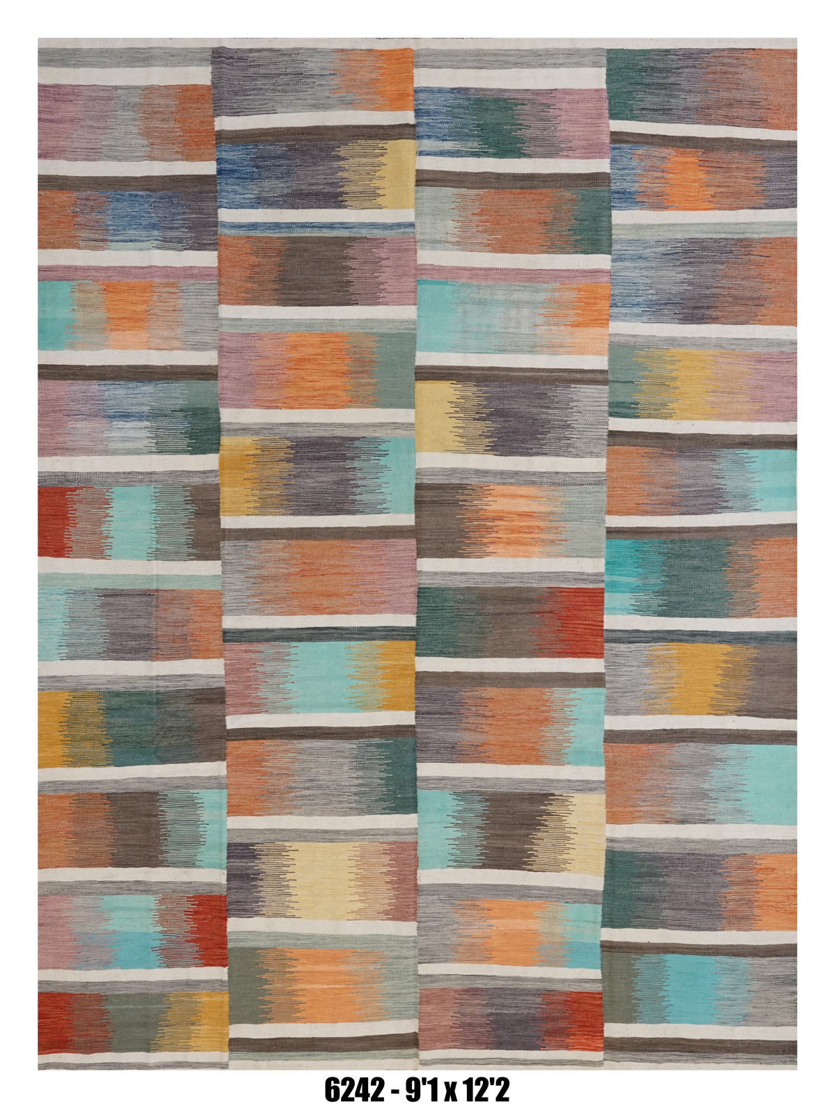 Handmade Afghan Rug — Killim 9x12