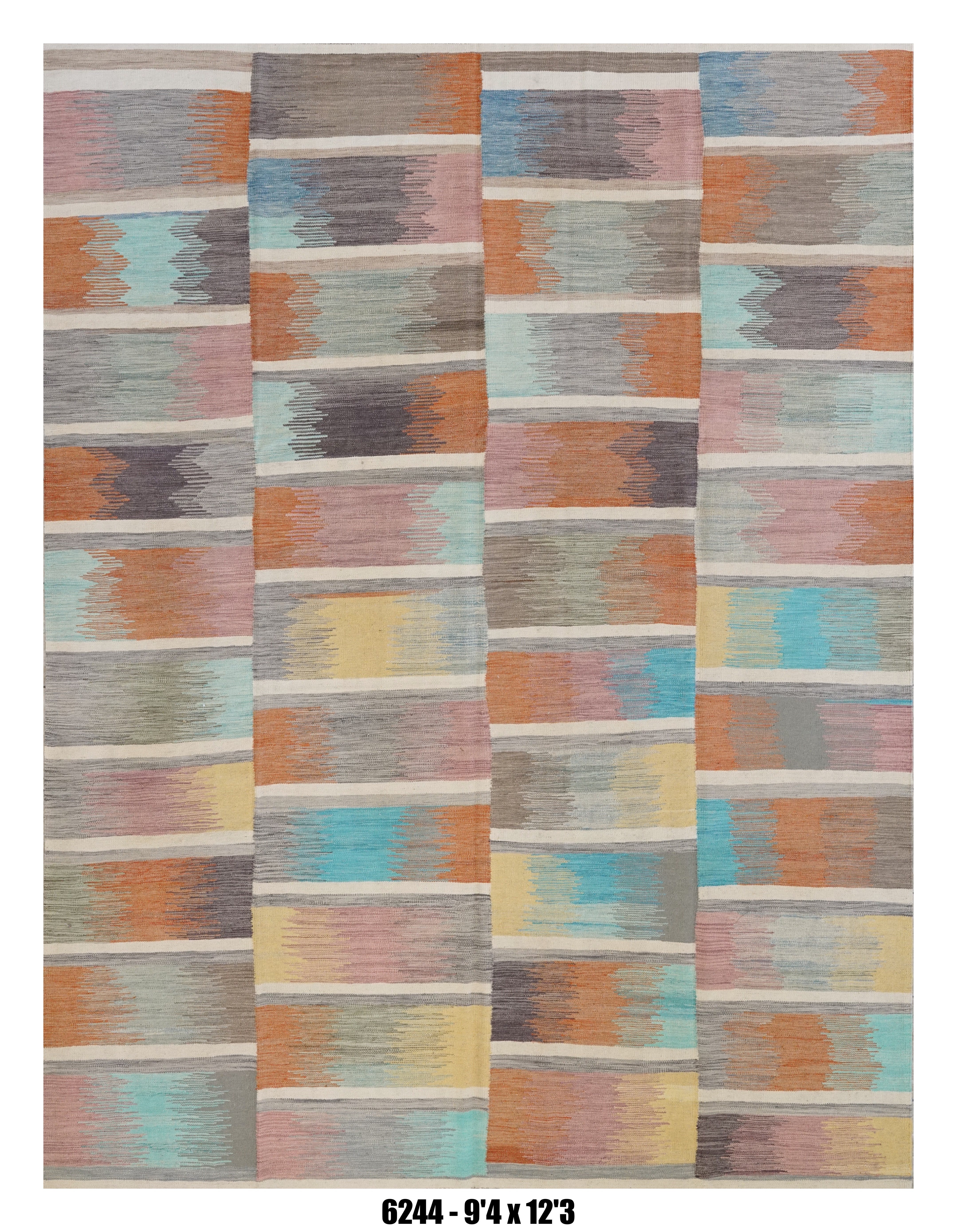 Handmade Afghan Rug — Killim 9x12
